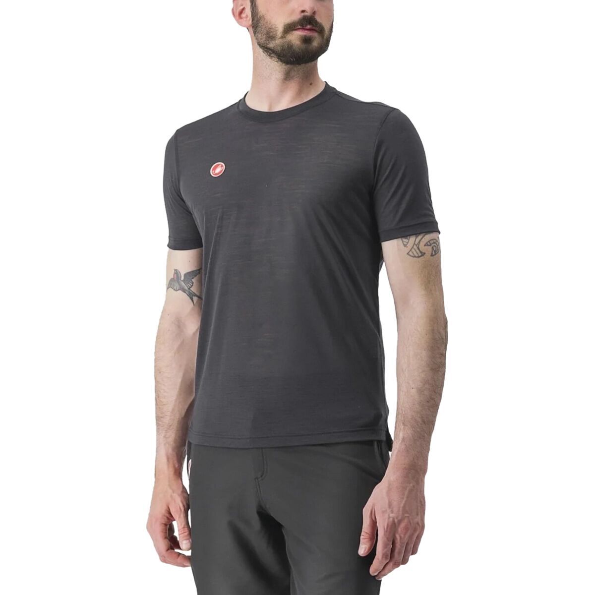 Image of Castelli Merino Castelli T-Shirt - Men's Light Black, L