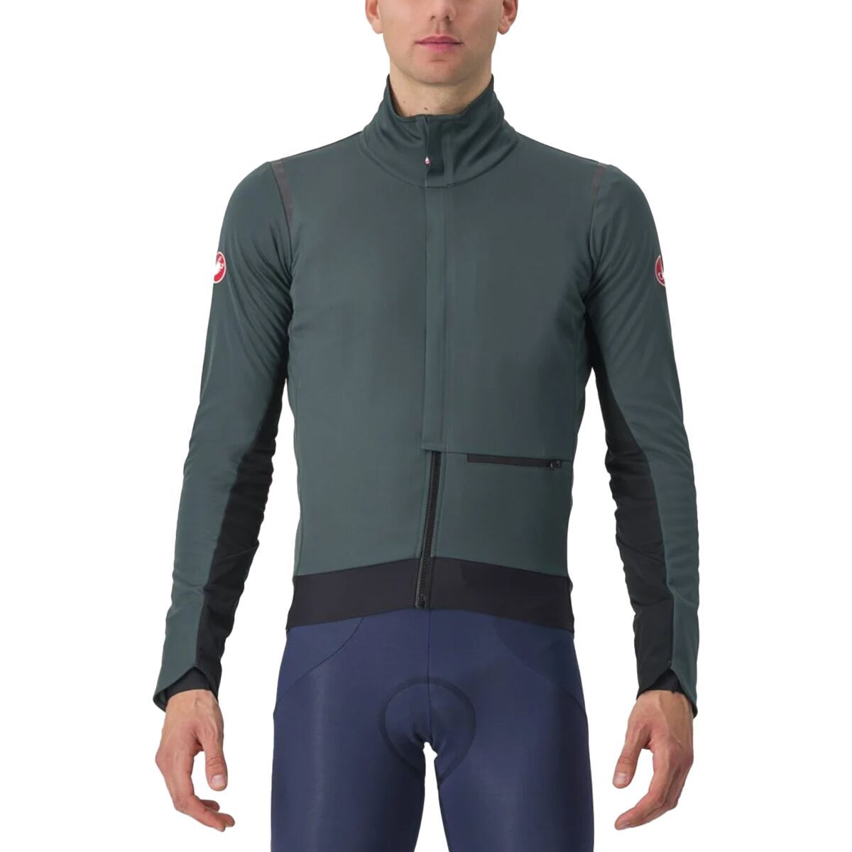 Castelli Alpha Doppio RoS Jacket - Men's Rover Green/Black Reflex/Silver Gray, L