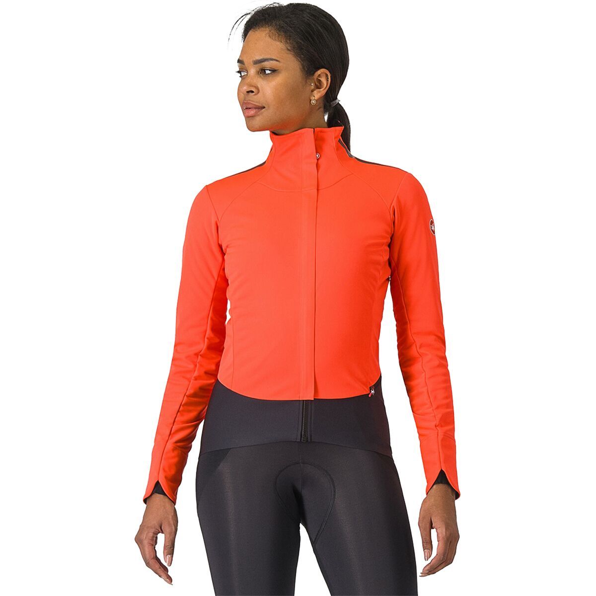 Image of Castelli Alpha Doppio RoS Jacket - Women's Brilliant Pink/Dark Gray/Dark Gray, M