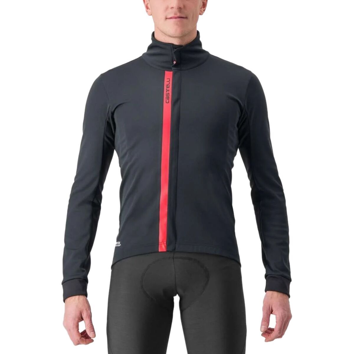 Castelli Entrata Jacket - Men's Light Black/Red, M