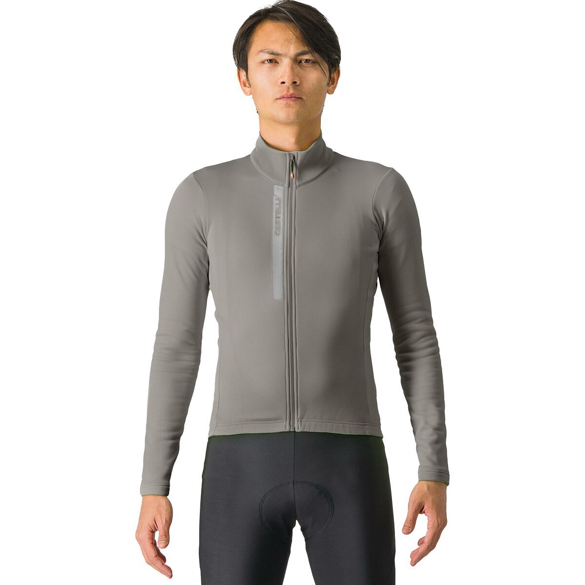 Castelli Entrata Thermal Jersey - Men's Gunmetal Gray/Silver Gray, XL