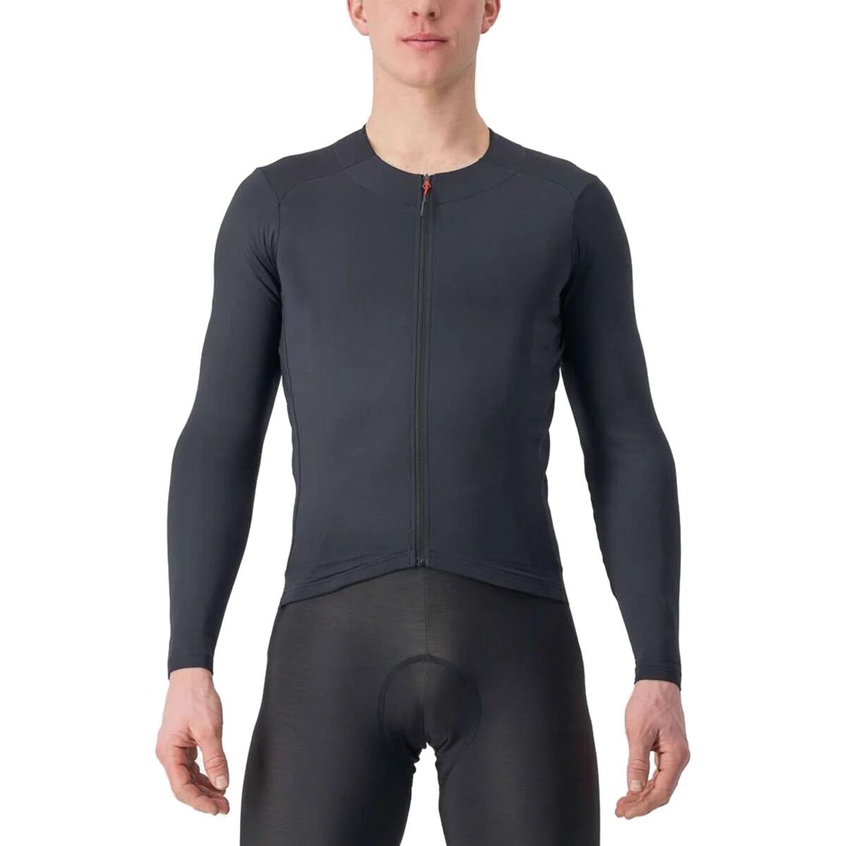 Image of Castelli Fly Long-Sleeve Jersey - Men's Light Black, XXL