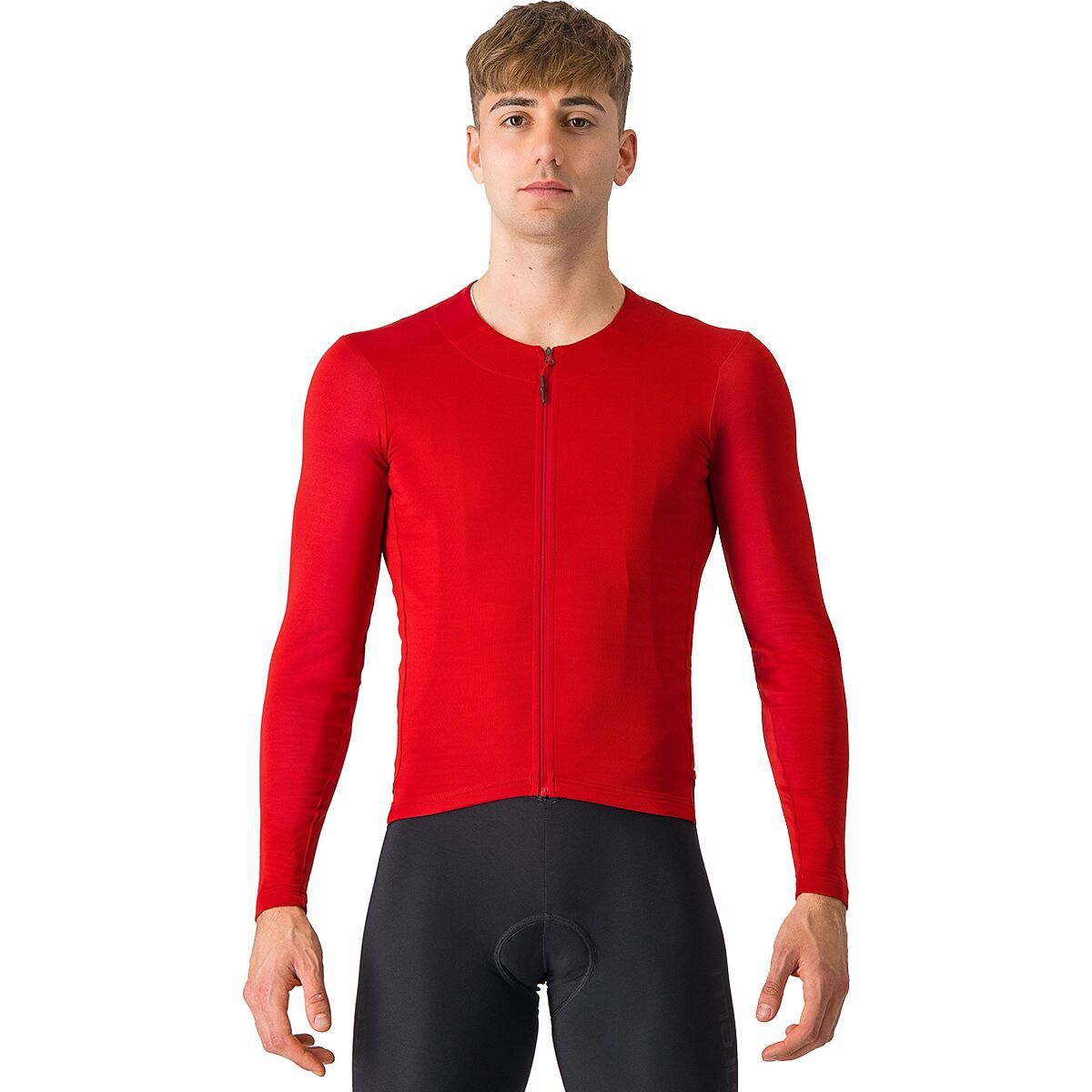 Image of Castelli Fly Long-Sleeve Jersey - Men's Rich Red, 3XL