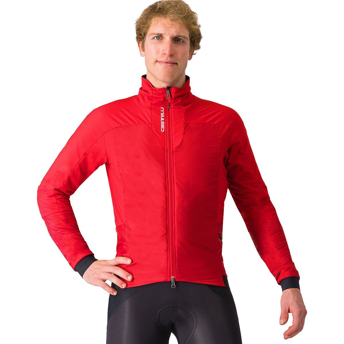 Image of Castelli Fly Thermal Jacket - Men's Rich Red, M