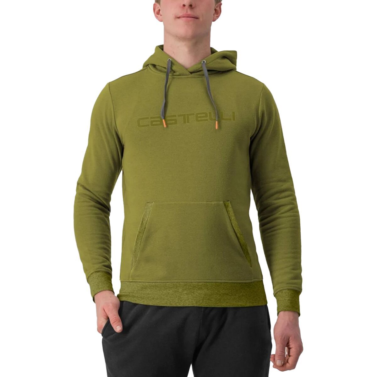 Castelli Logo Hoodie - Men's Avocado Green, S