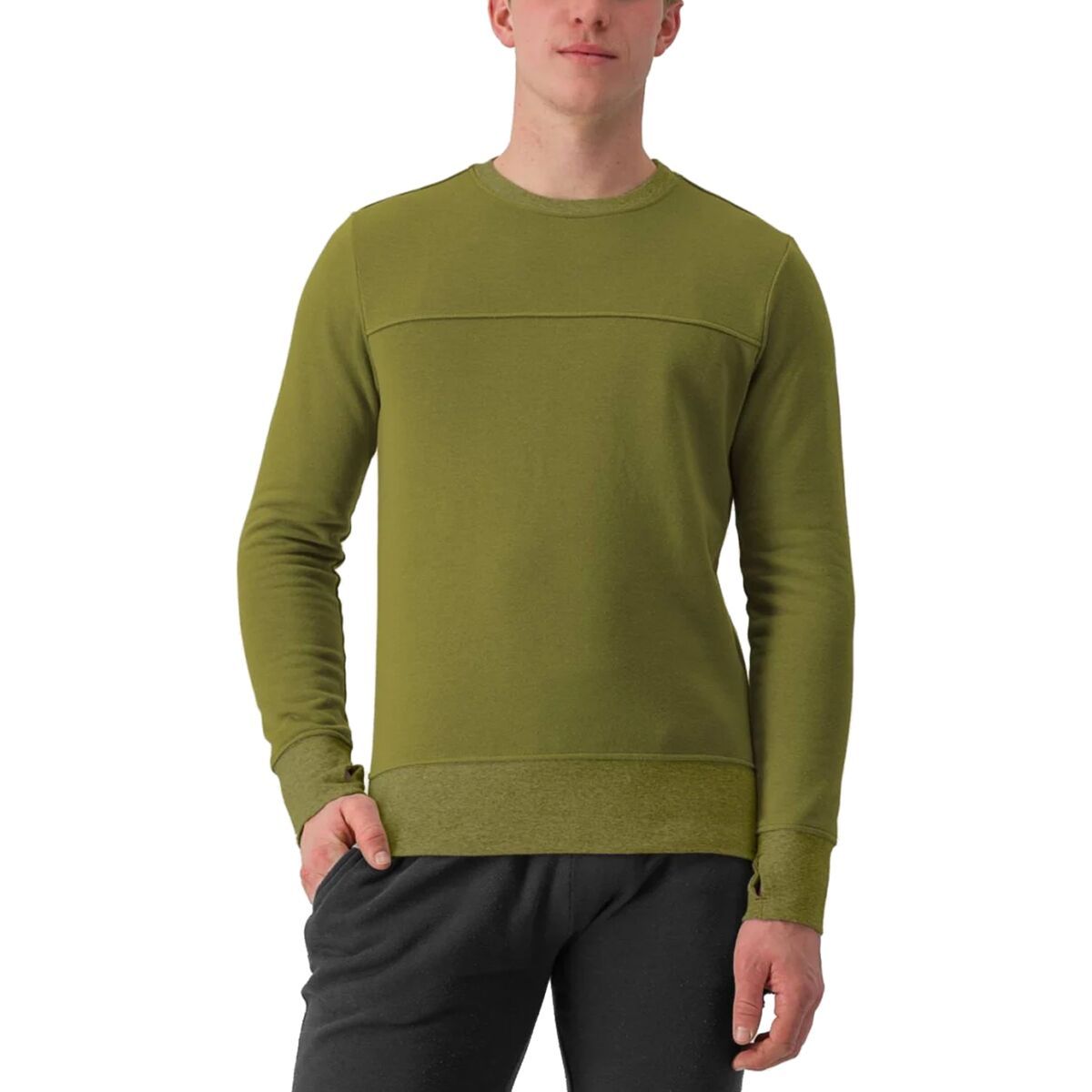 Castelli Logo Sweatshirt - Men's Avocado Green, L