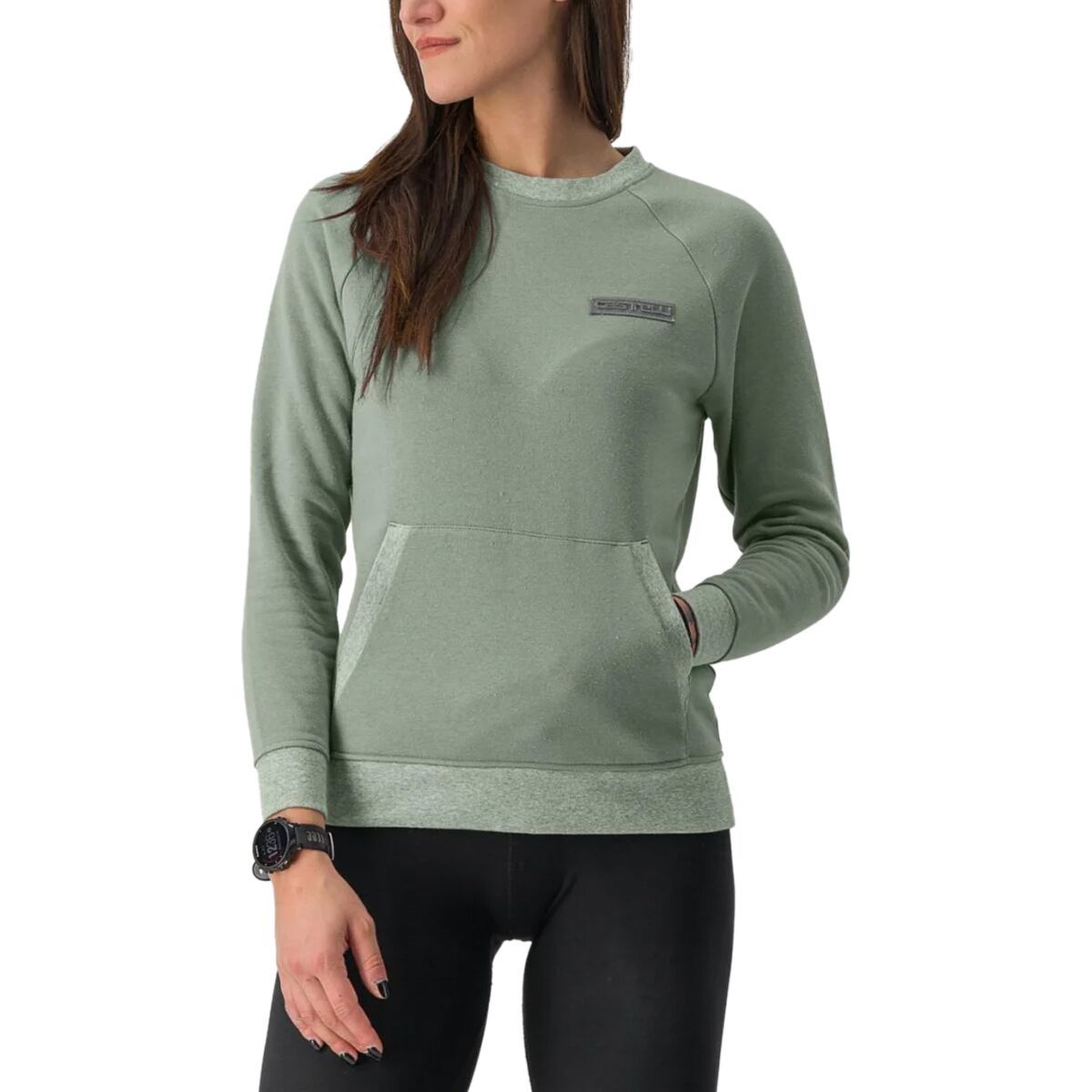 Castelli Logo Sweatshirt - Women's Defender Green, S