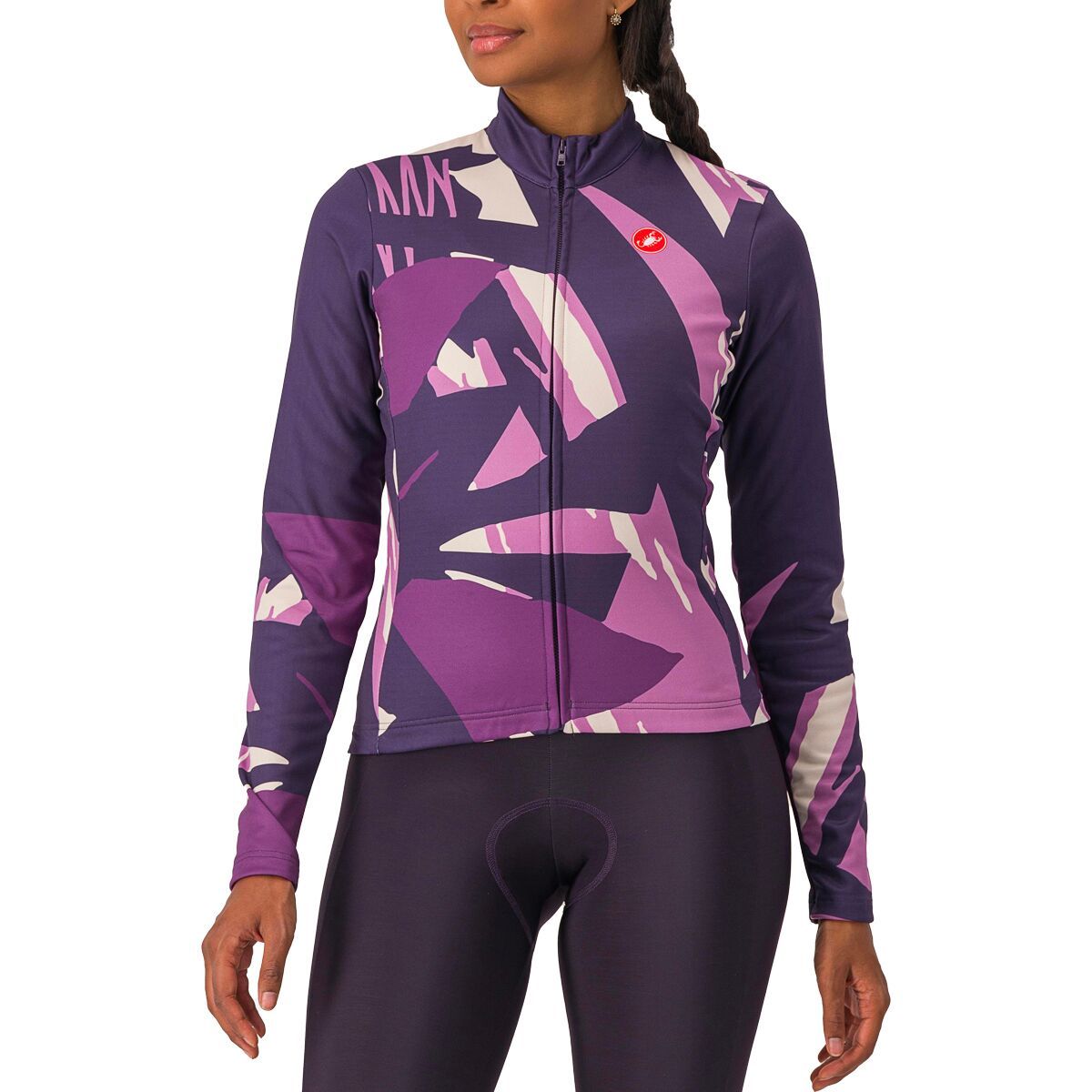 Image of Castelli Tropicale Long-Sleeve Jersey - Women's Night Shade, L