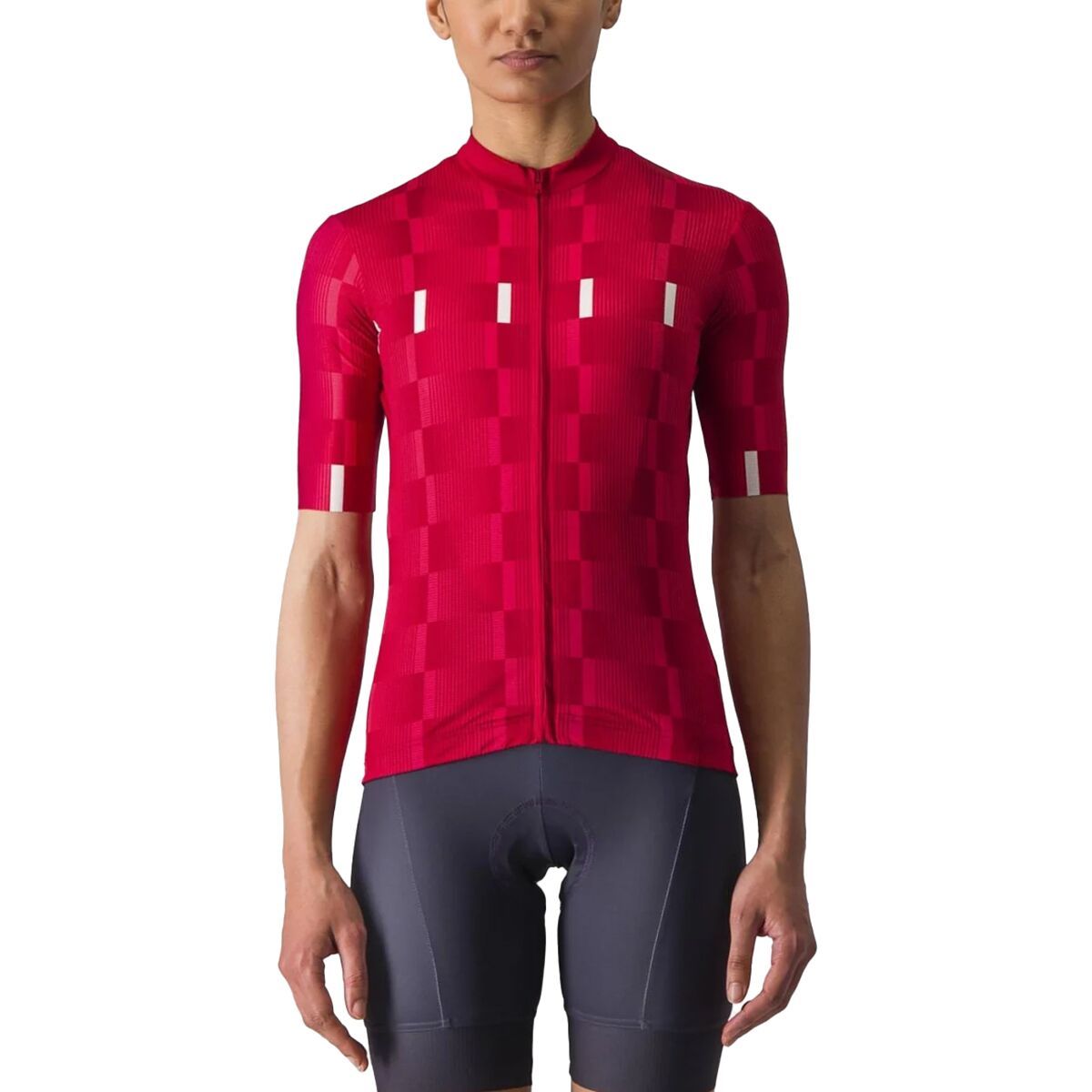 Castelli Dimensione Jersey - Women's Rich Red/Hibiscus-White, S