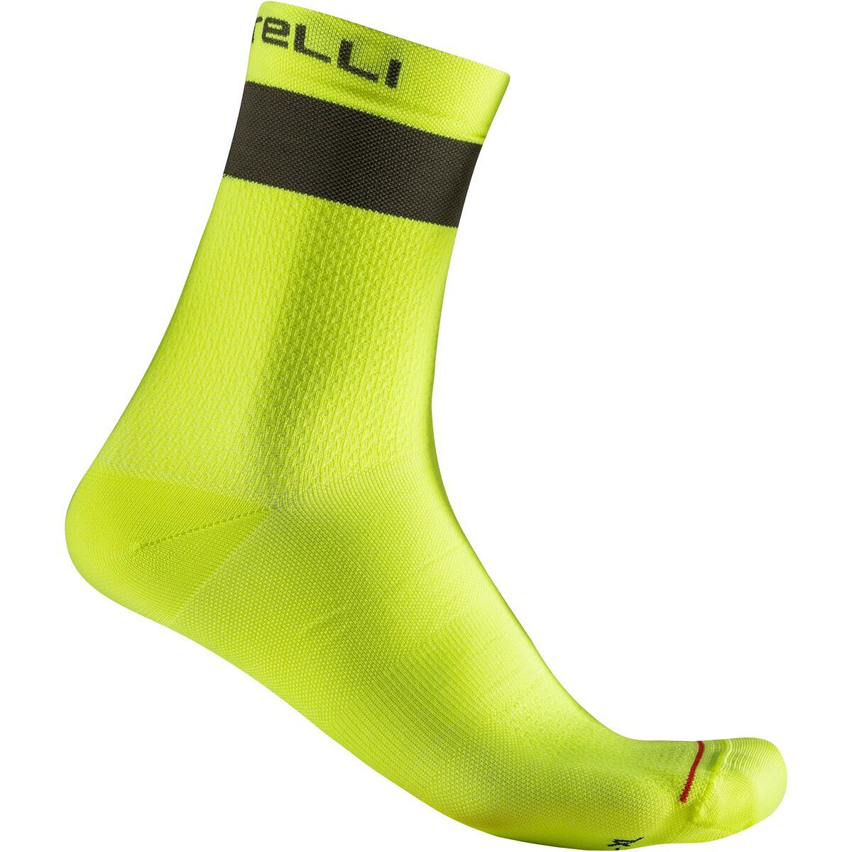 Image of Castelli Prologo Lite 15 Sock - Men's Electric Lime/Deep Green, S/M