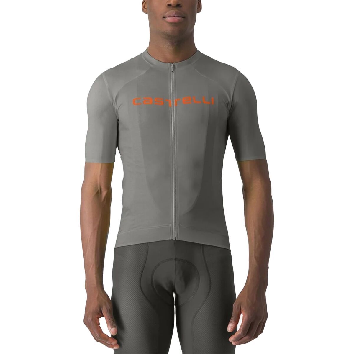 Castelli Prologo Lite Jersey - Men's Gunmetal Gray/Brilliant Orange, XXL