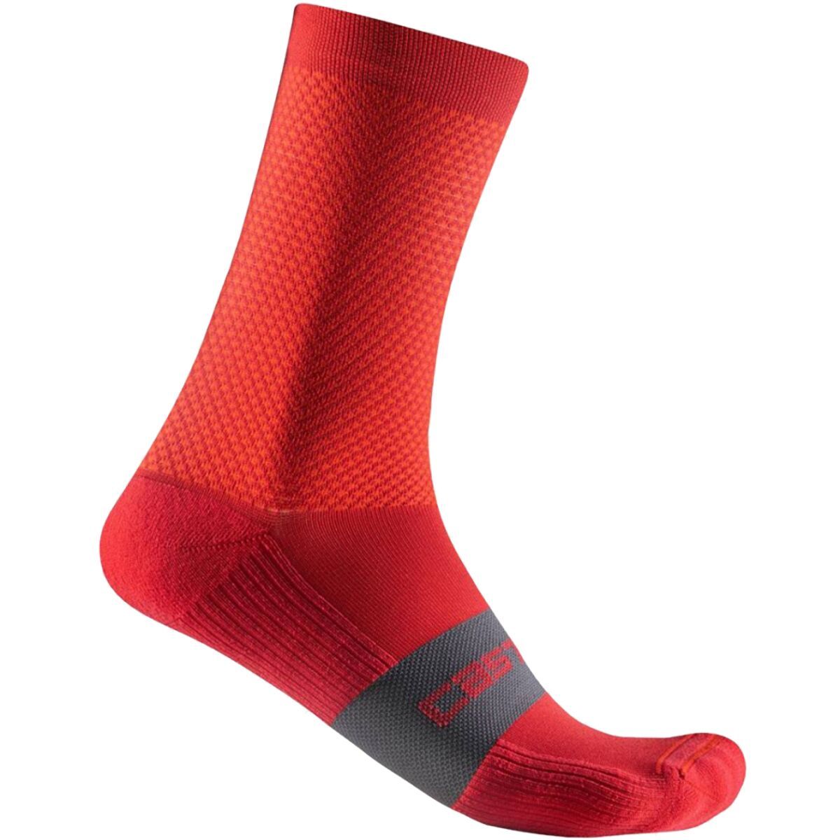 Castelli Espresso 15 Sock - Men's Rich Red, L/XL