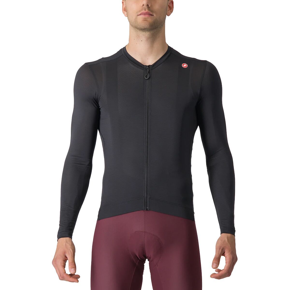 Castelli Espresso Long-Sleeve Jersey - Men's Light Black/Dark Gray, M