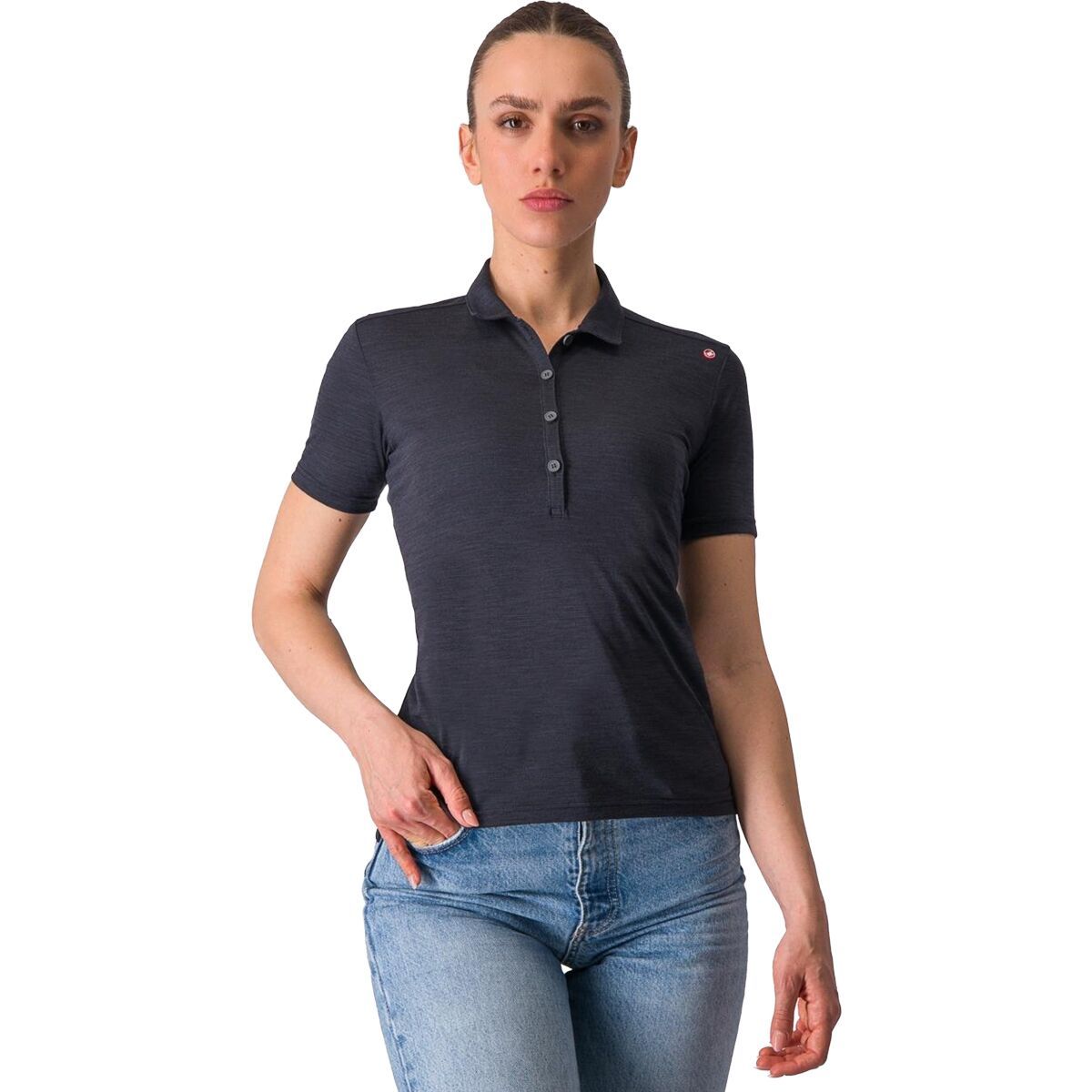 Image of Castelli Merino Polo - Women's Light Black, L