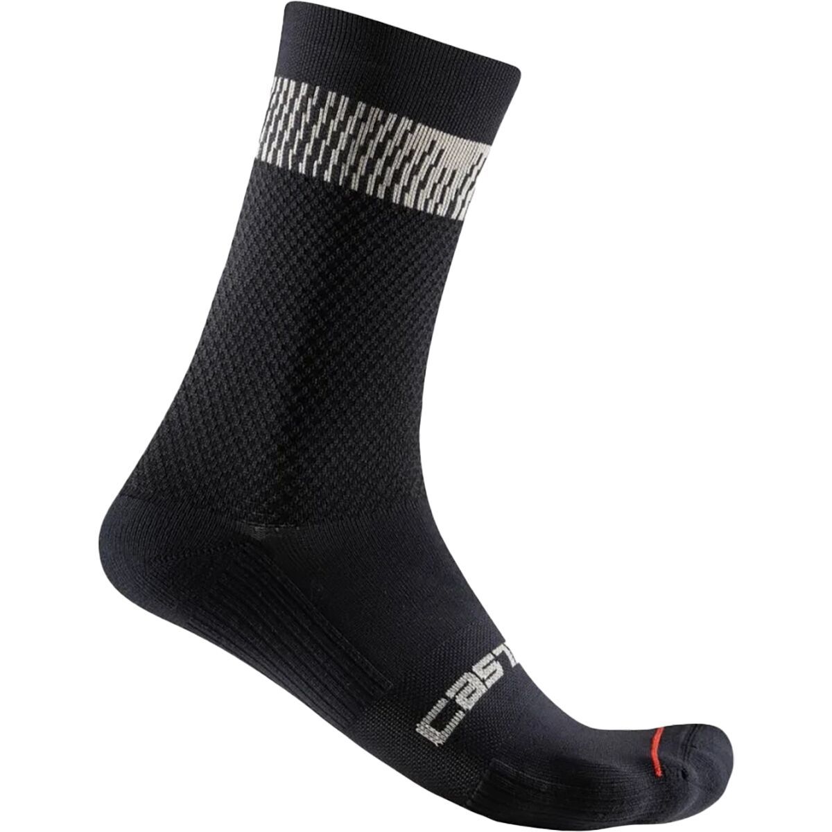 Castelli Unlimited 18 Sock - Men's Black/Silver Moon, XXL