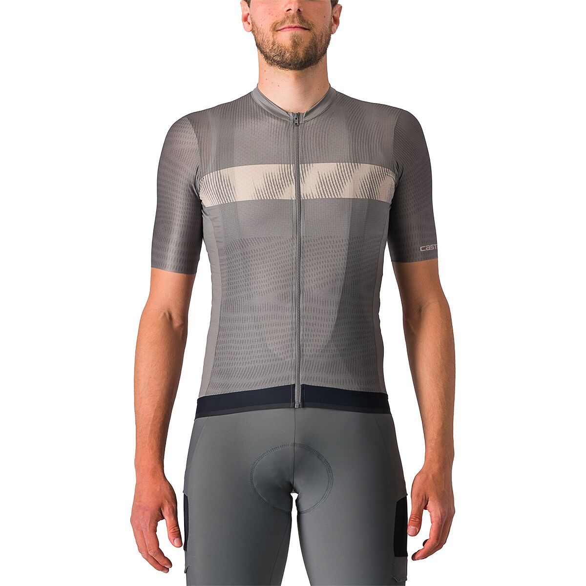 Castelli Unlimited Endurance Jersey - Men's Gunmetal Gray/Clay, L