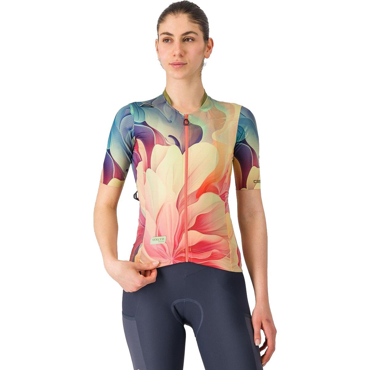 Castelli Unlimited Pro Jersey - Women's Multicolor Green/Orange, XS