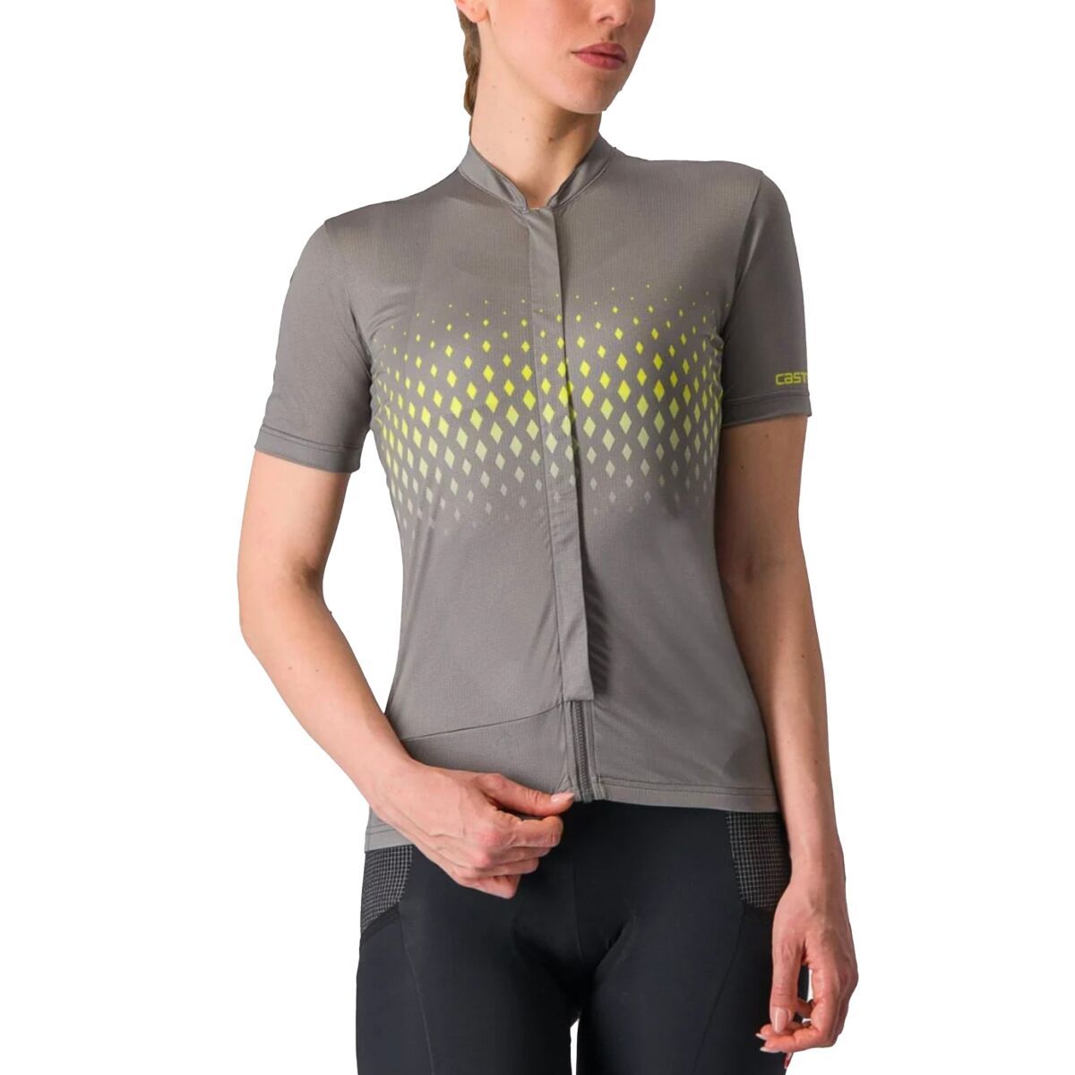 Castelli Unlimited Sentiero 3 Jersey - Women's Gunmetal Gray/Sulphur, XL