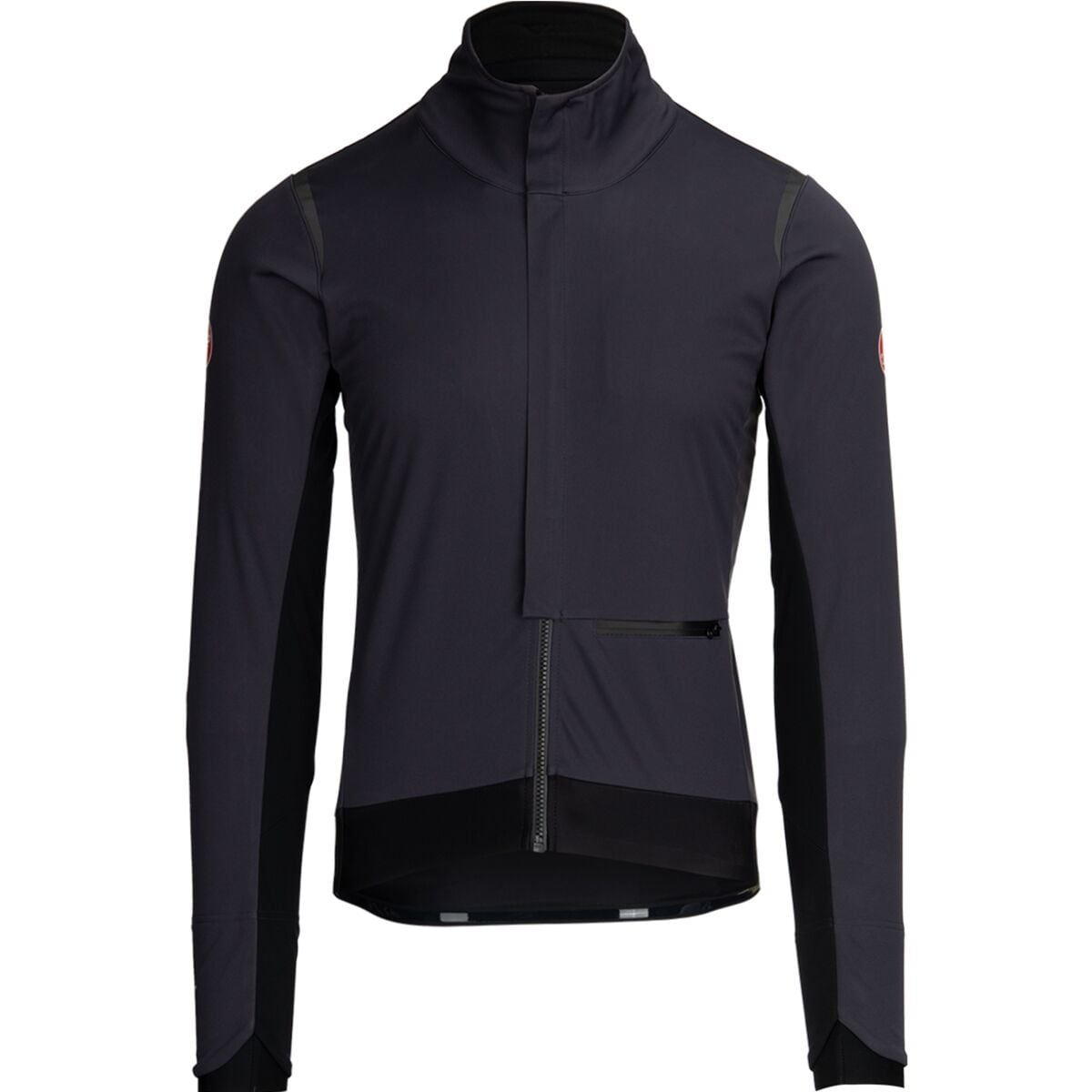 Pre-owned Castelli Alpha Doppio Ros Limited Edition Jacket - Men's Dark Gray/red/black Ref