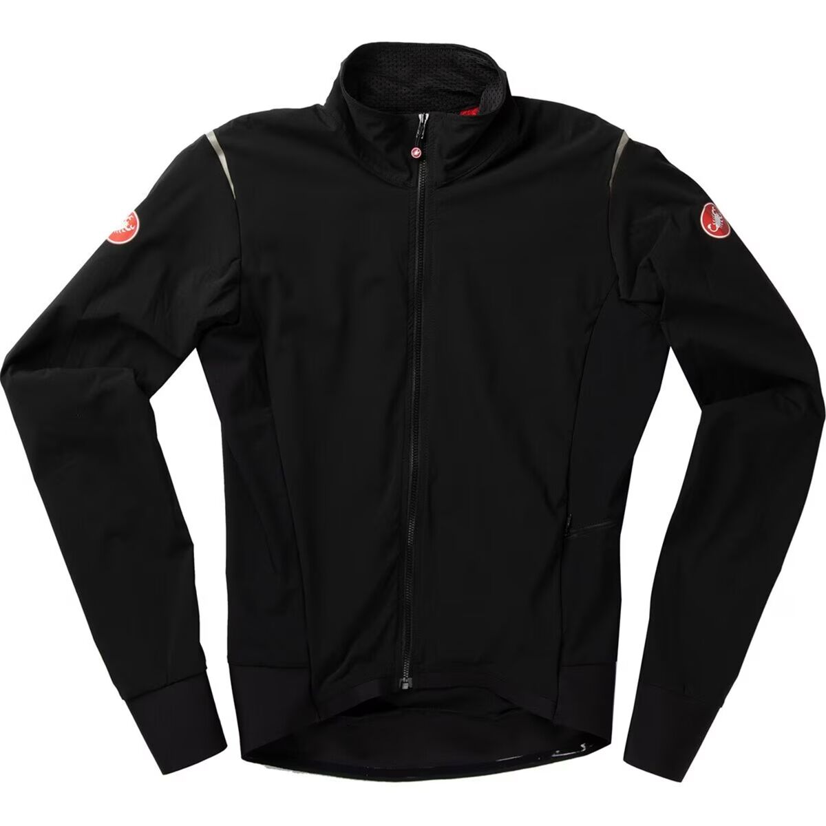 Pre-owned Castelli Alpha Flight Ros Limited Edition Jacket - Men's Light Black/red/silver