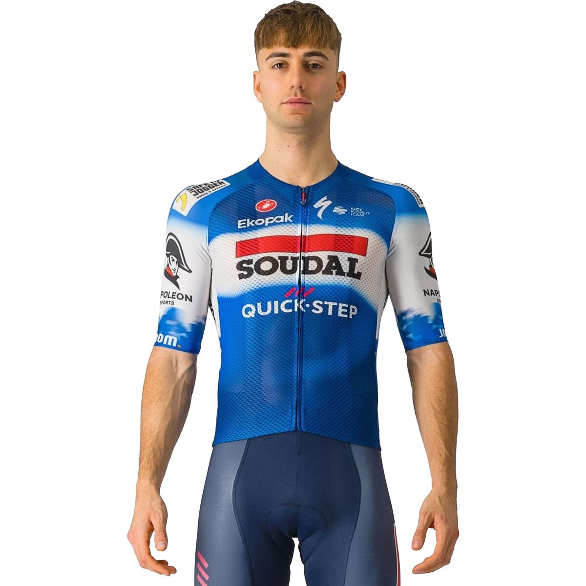Castelli Castelli Soudal/Q-S Climber's 4.0 Jersey - Men's Ceramic Blue/White, XXL