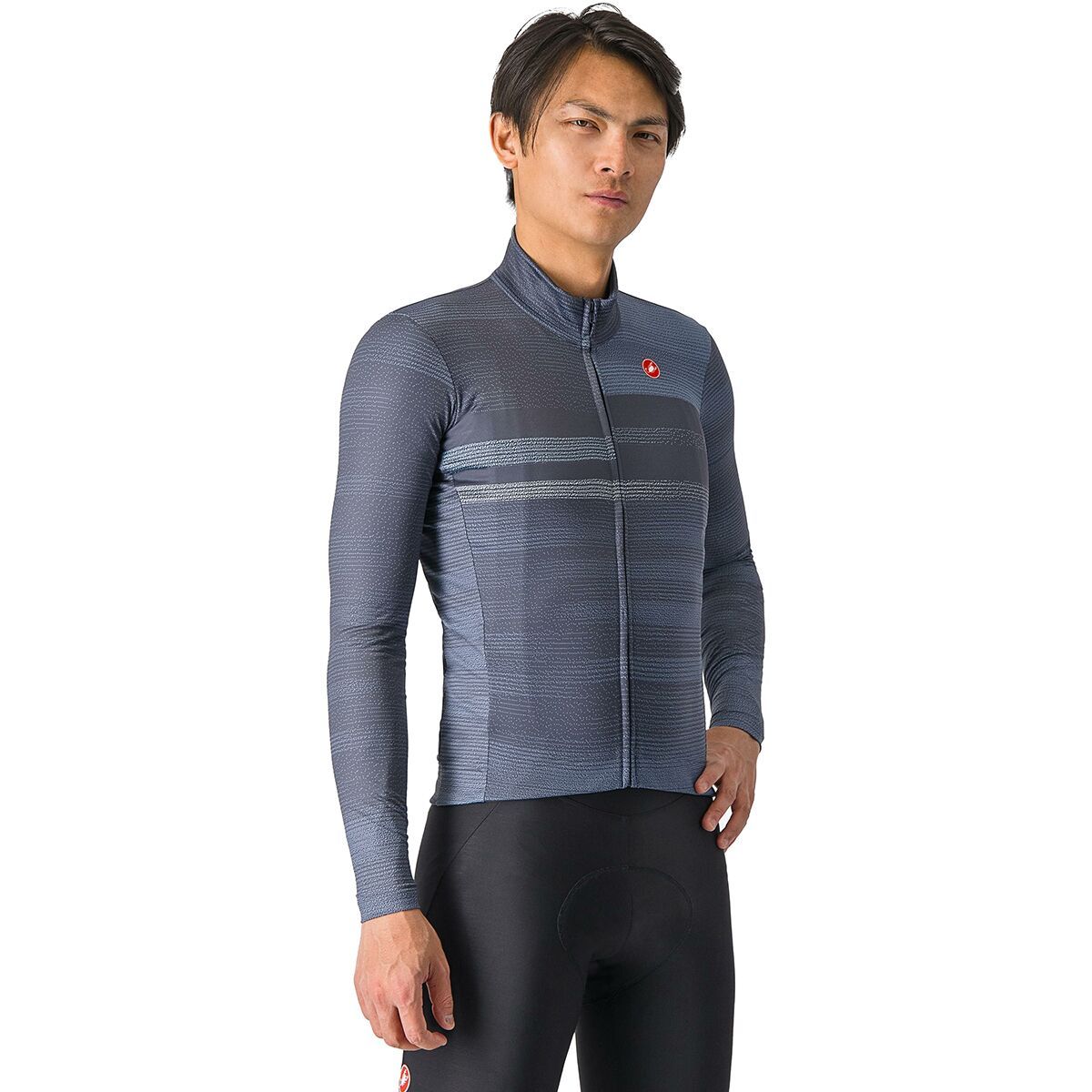 Image of Castelli Collapse Long-Sleeve Jersey - Men's Twilight Blue/Light Steel Blue, XL