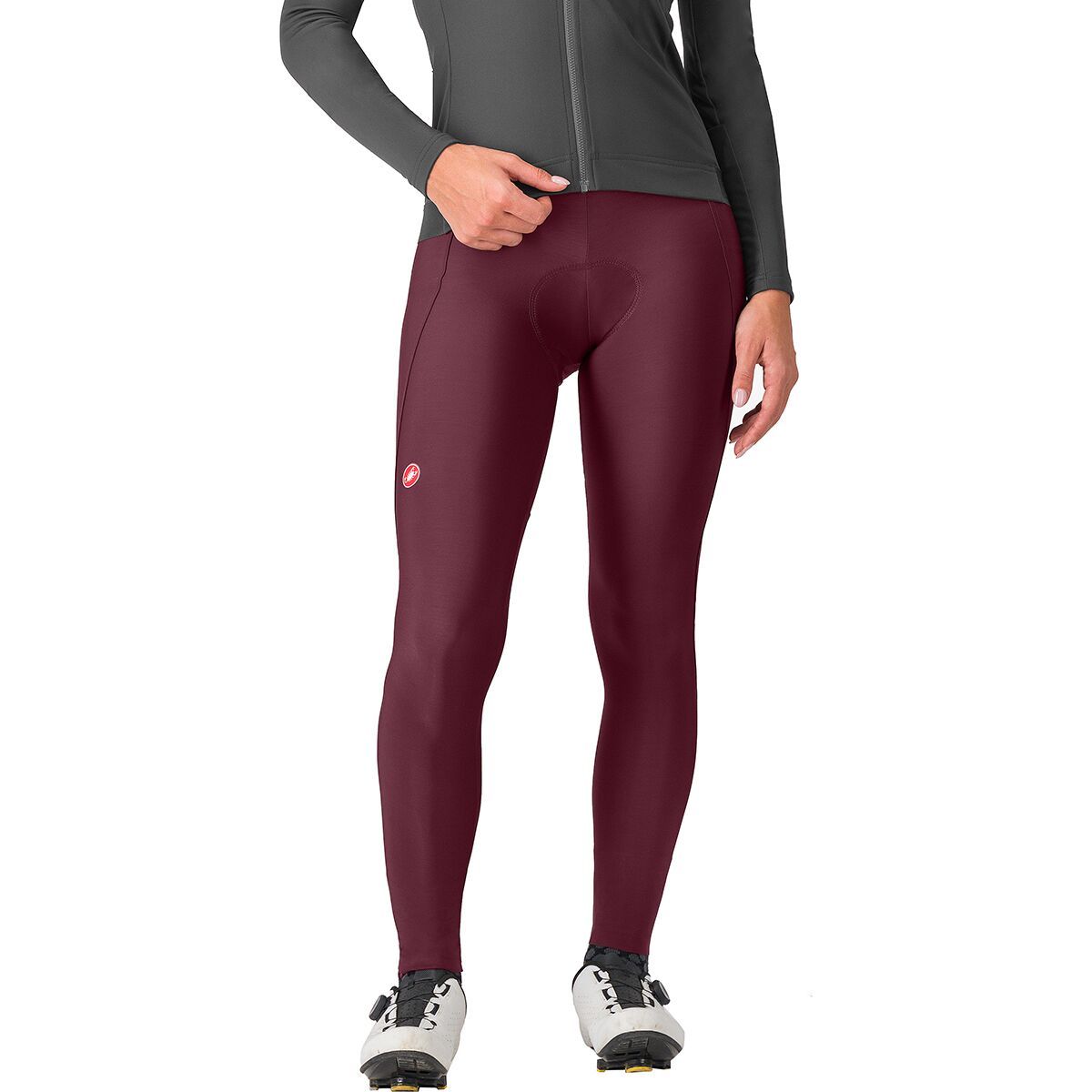 Image of Castelli Espresso DT Bibtight - Women's Deep Bordeaux, S