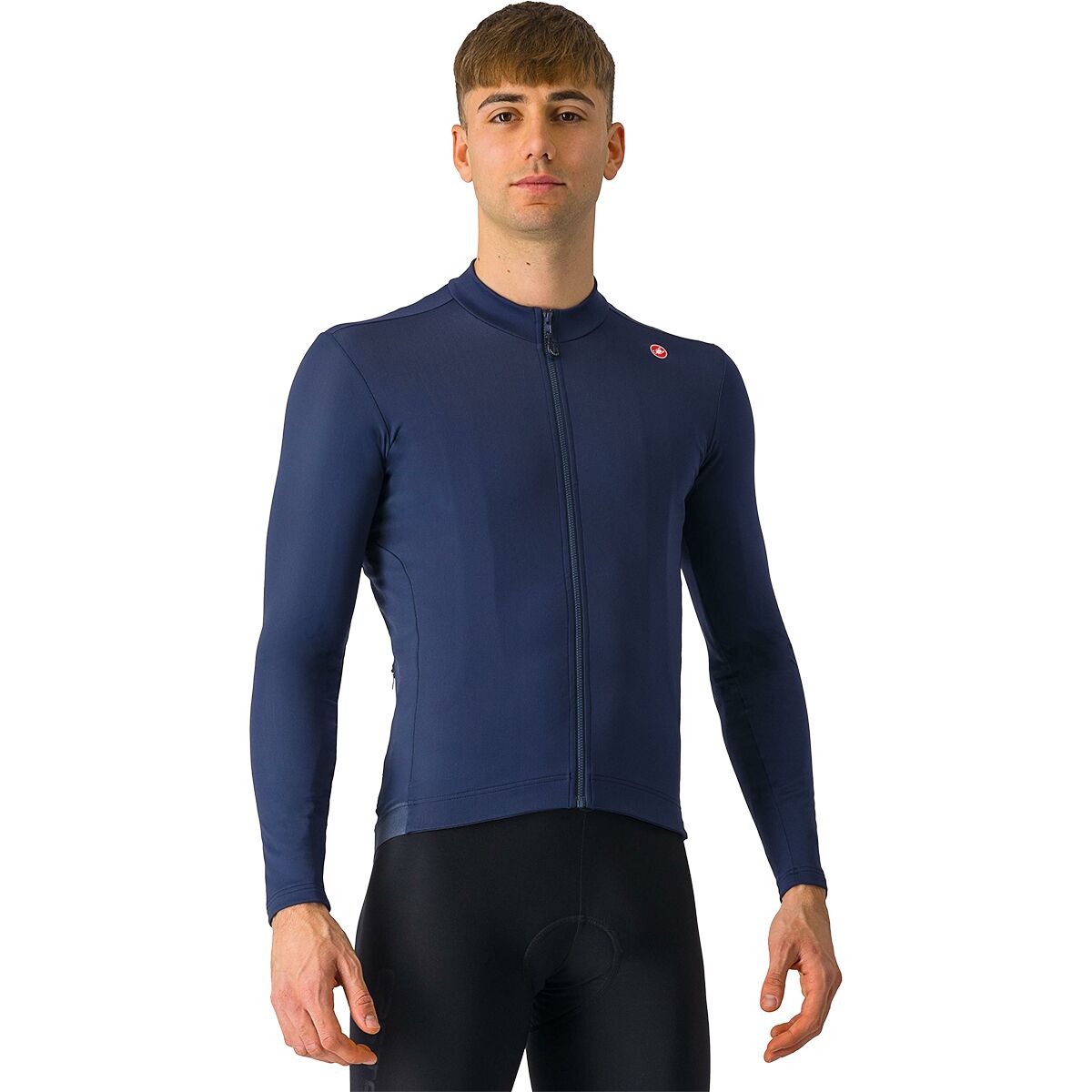 Image of Castelli Espresso Thermal Jersey - Men's Belgian Blue, XL