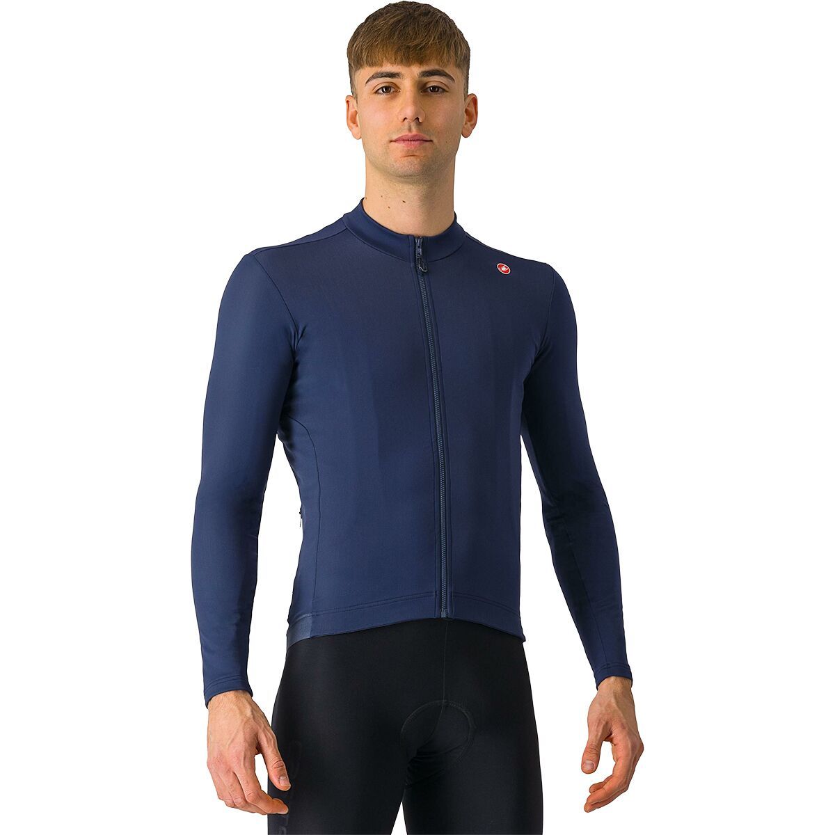 Image of Castelli Espresso Thermal Jersey - Men's Belgian Blue, M