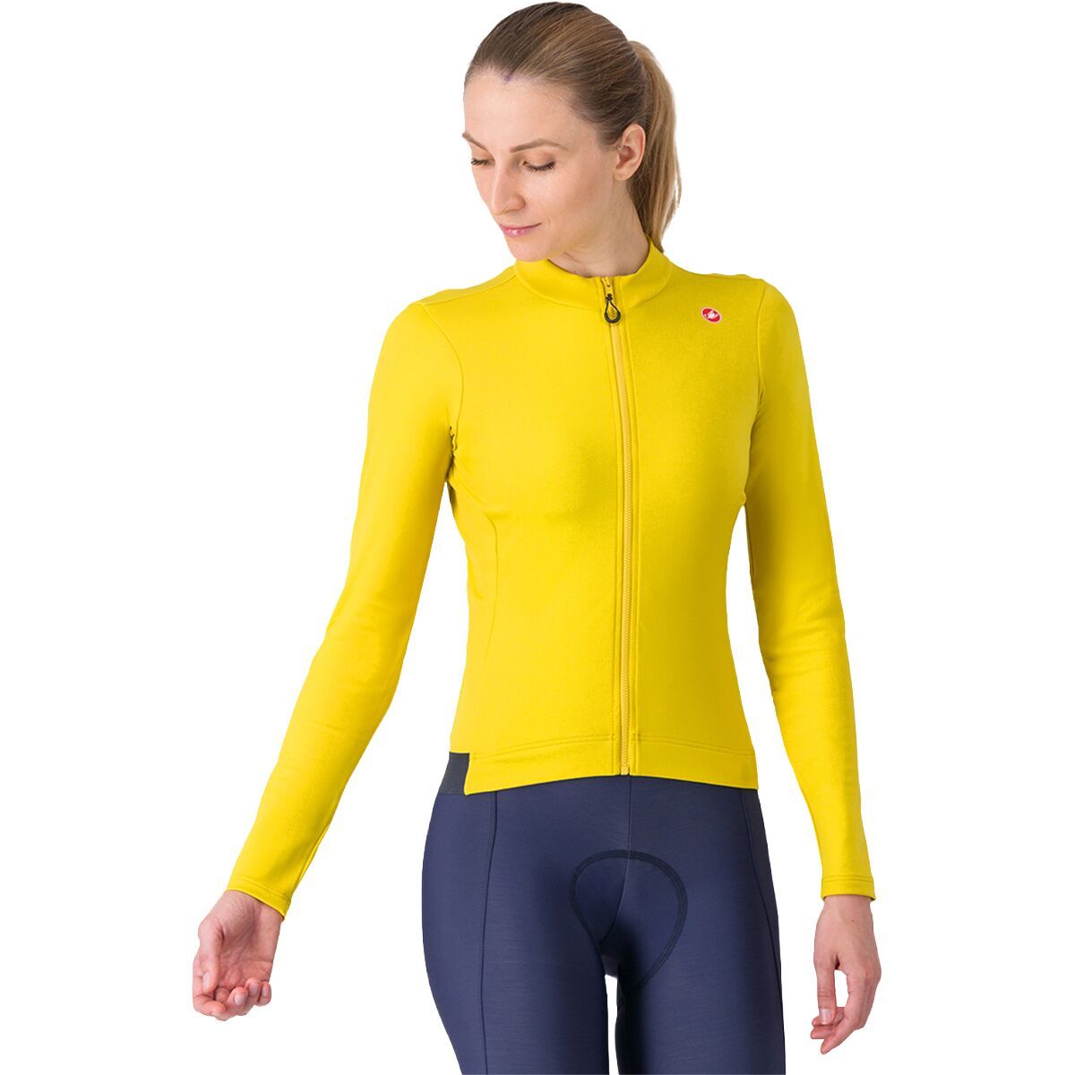Image of Castelli Espresso Thermal Jersey - Women's Mango Mojito/Dark Gray, L