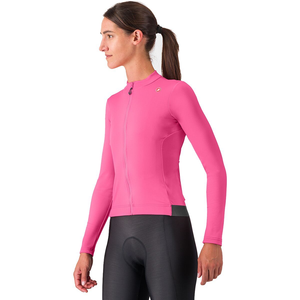 Image of Castelli Espresso Thermal Jersey - Women's Violet Pink/Dark Gray, M