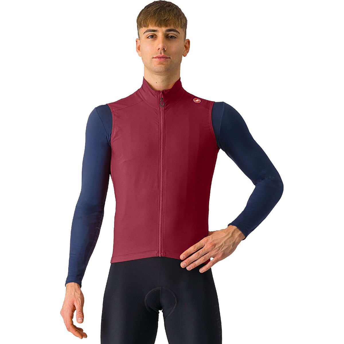 Image of Castelli Espresso Vest - Men's Deep Bordeaux, XXL