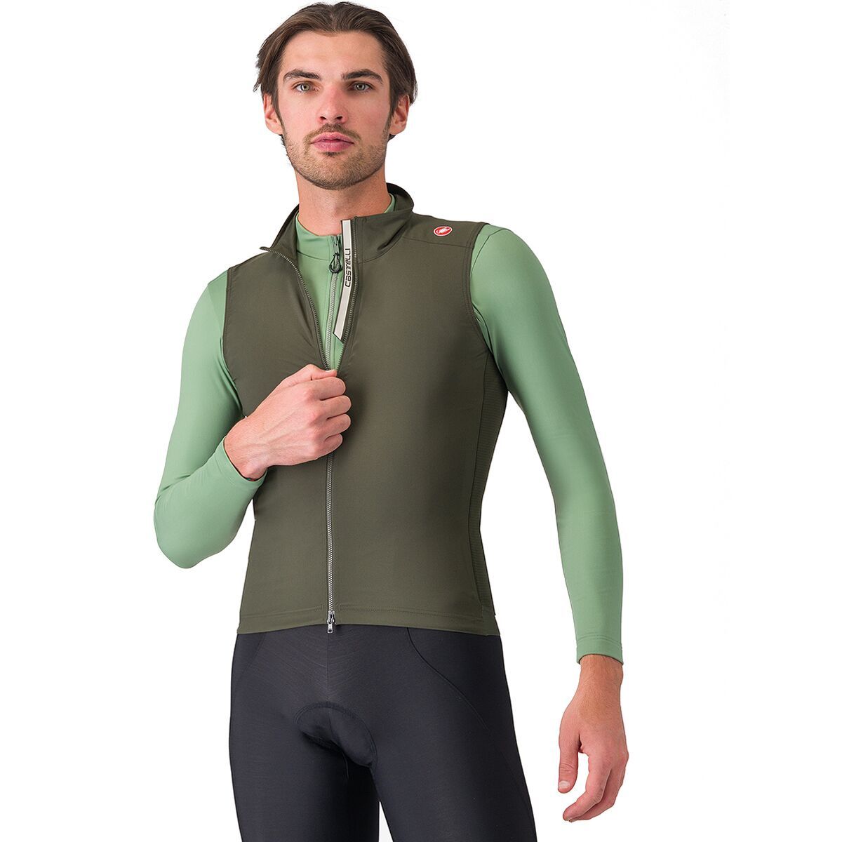 Image of Castelli Espresso Vest - Men's Deep Green, XL