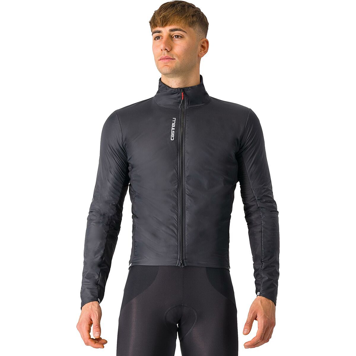 Image of Castelli Fly Direct Jacket - Men's Light Black/Dark Gray, L