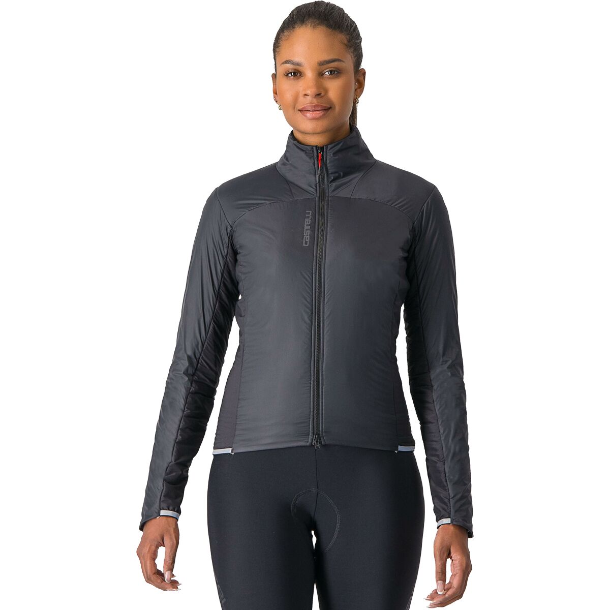 Image of Castelli Fly Direct Jacket - Women's Light Black/Silver Gray, L