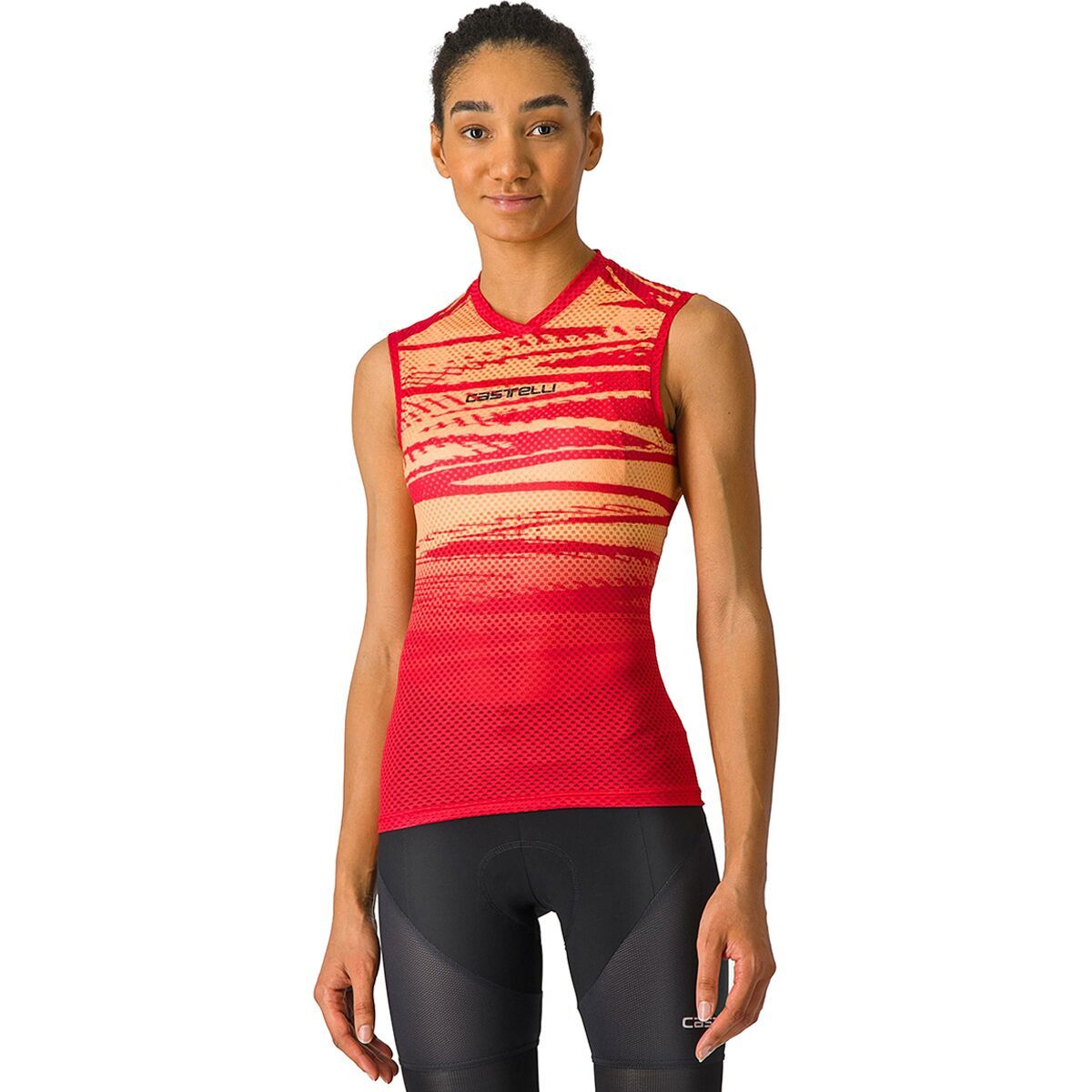 Image of Castelli Insider 2 Sleeveless Jersey - Women's Hibiscus/Soft Orange, S