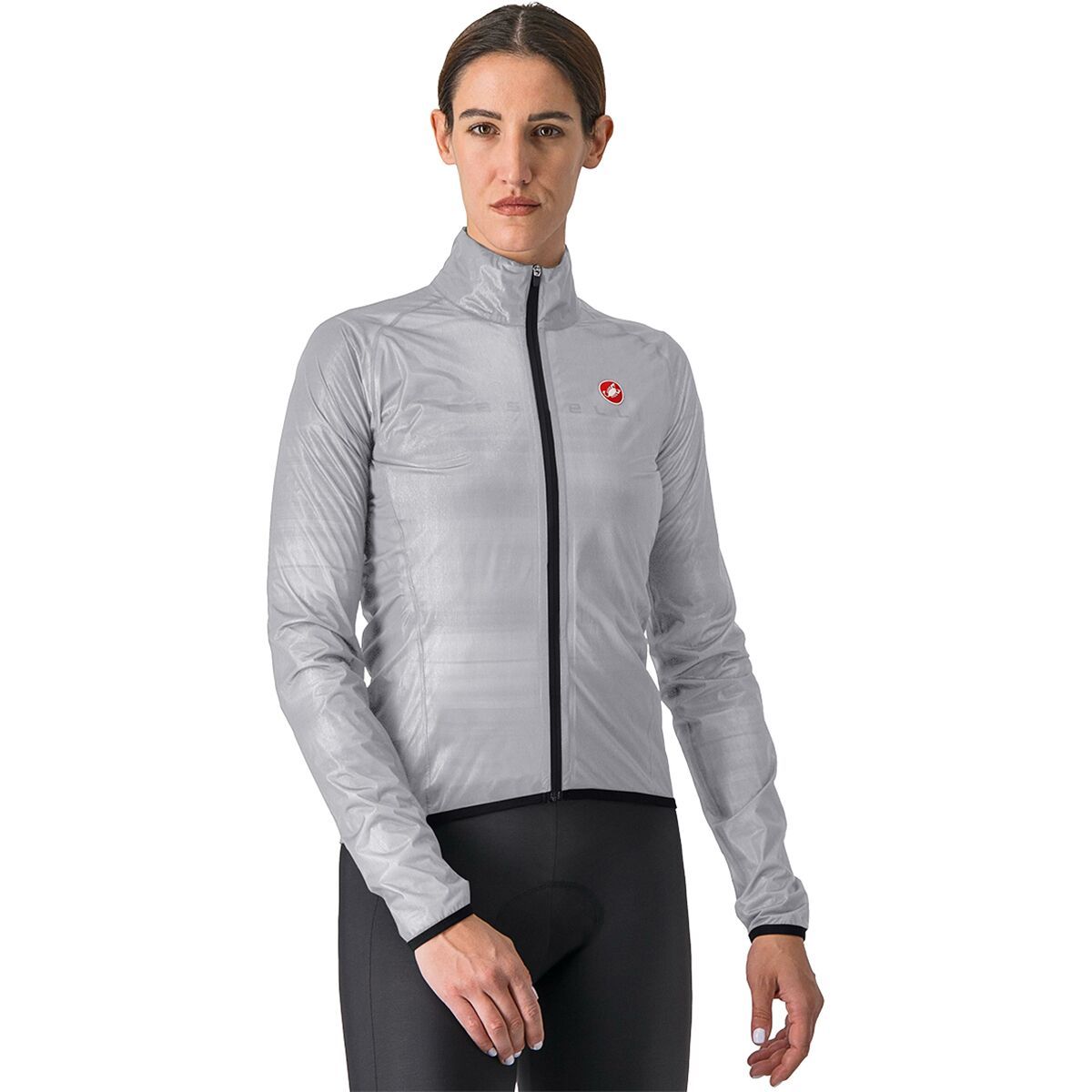 Image of Castelli Squall Shell Jacket - Women's Silver Gray/Black, S