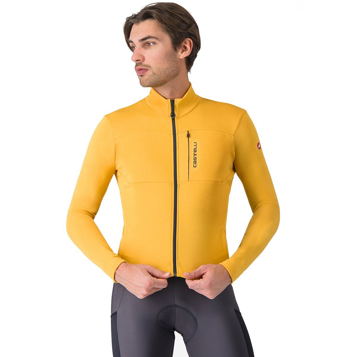 Image of Castelli Unlimited Trail 2 Jersey - Men's Goldenrod/Dark Gray, XL