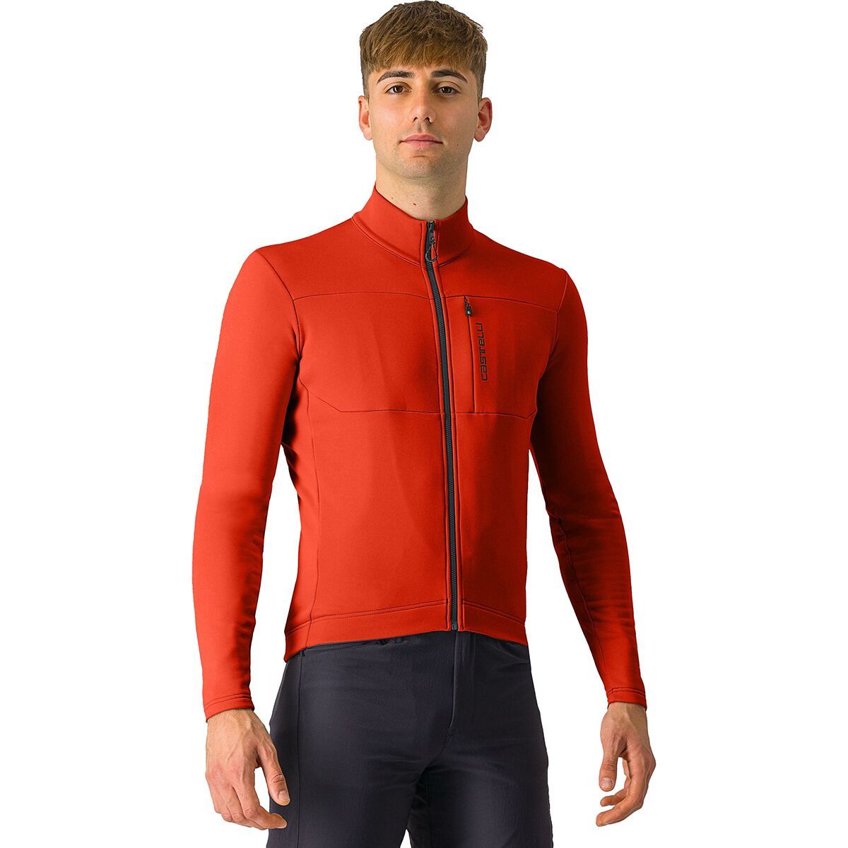 Image of Castelli Unlimited Trail 2 Jersey - Men's Red Ochre, L
