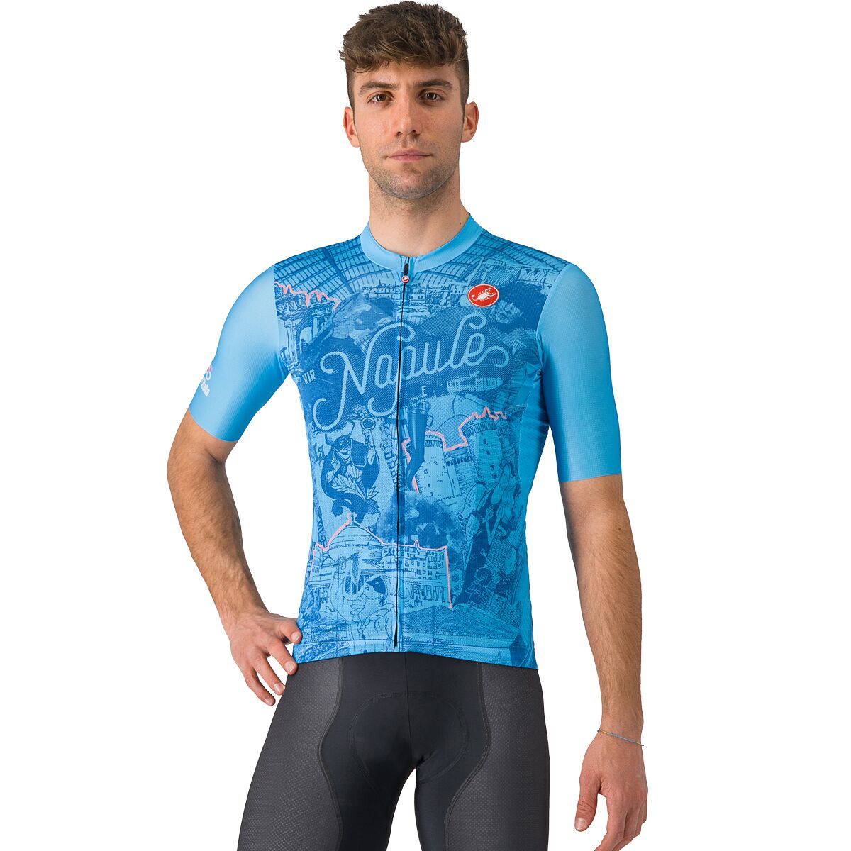 Castelli Giro107 Napoli Jersey - Men's Azzurro Napoli, L