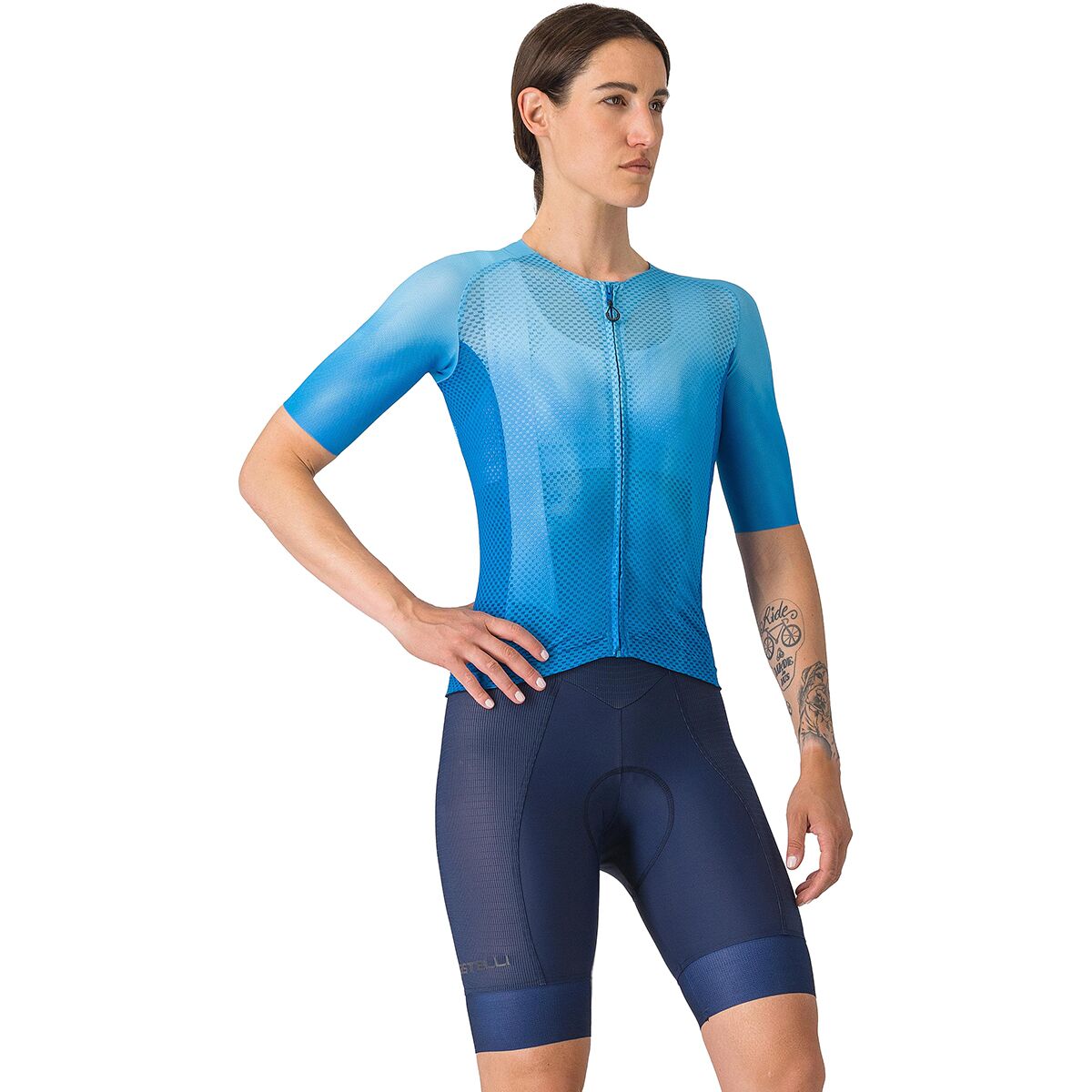 Image of Castelli A/C Bib Short - Women's Belgian Blue, XL