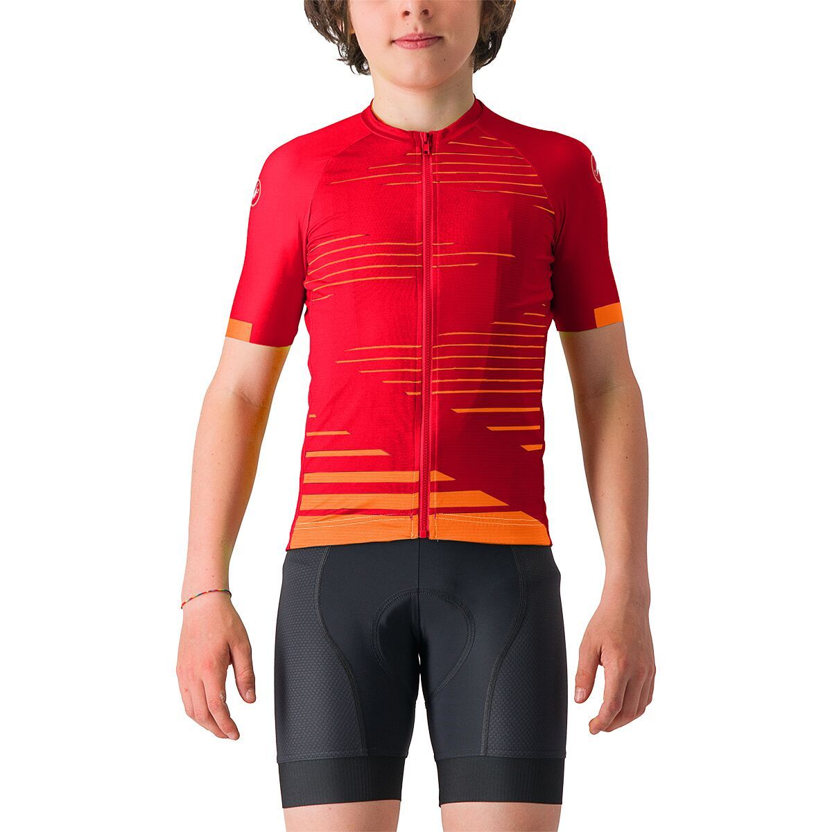 Image of Castelli Aero Jersey - Kids' Rich Red/Orange, 8