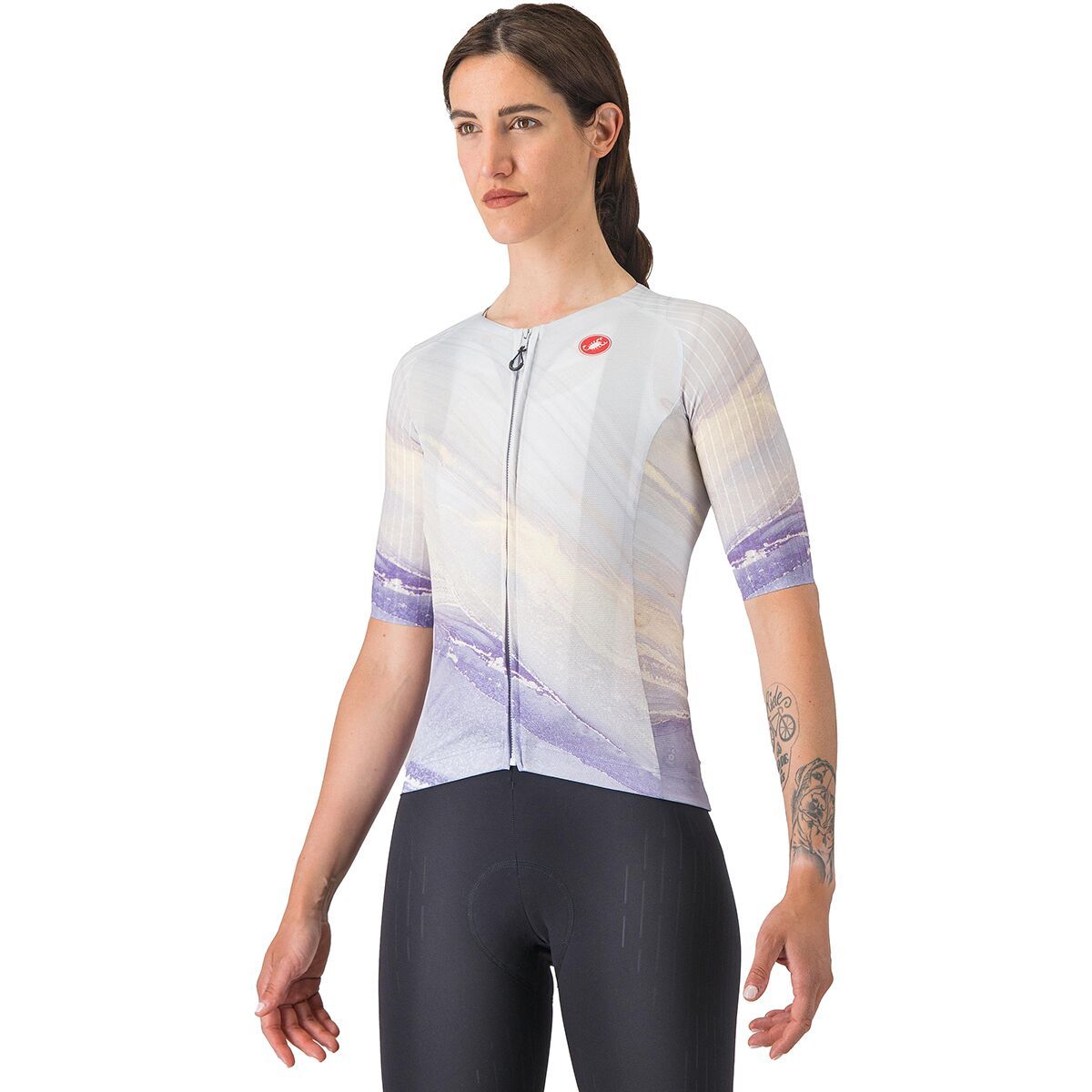 Image of Castelli Aero Pro 8S Short-Sleeve Jersey - Women's Multicolor Purple, XL