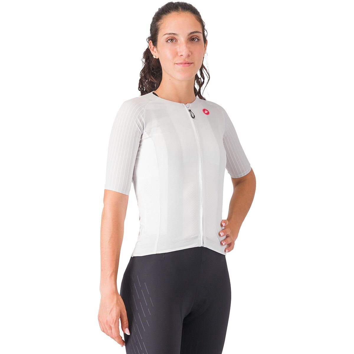 Image of Castelli Aero Pro 8S Short-Sleeve Jersey - Women's Silver Gray, XL