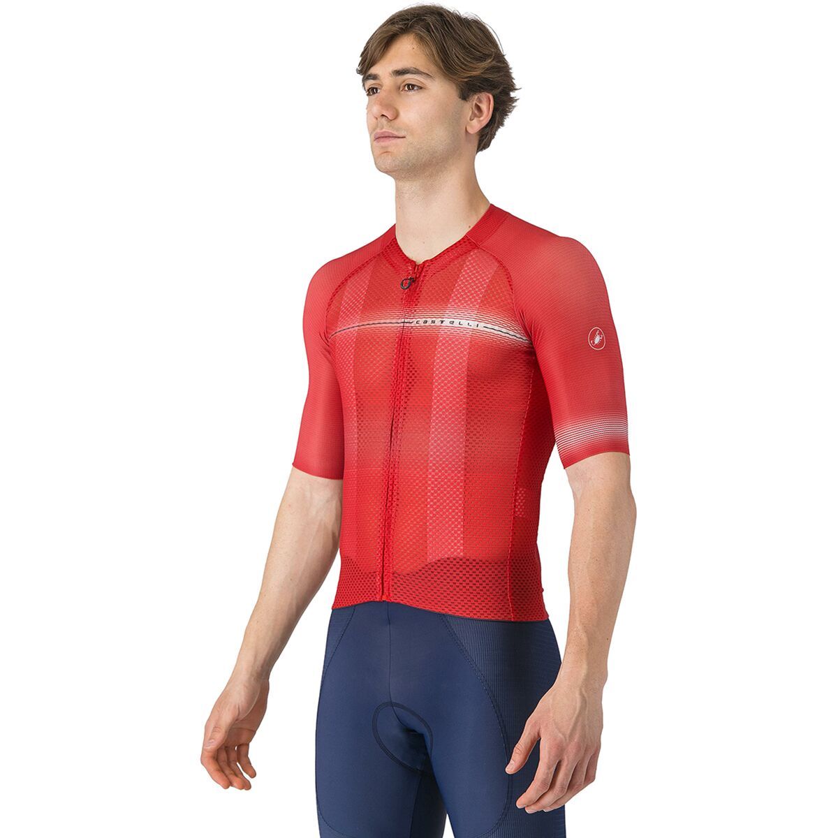 Image of Castelli Climber's A/C Short-Sleeve Jersey - Men's Red/Black, XL