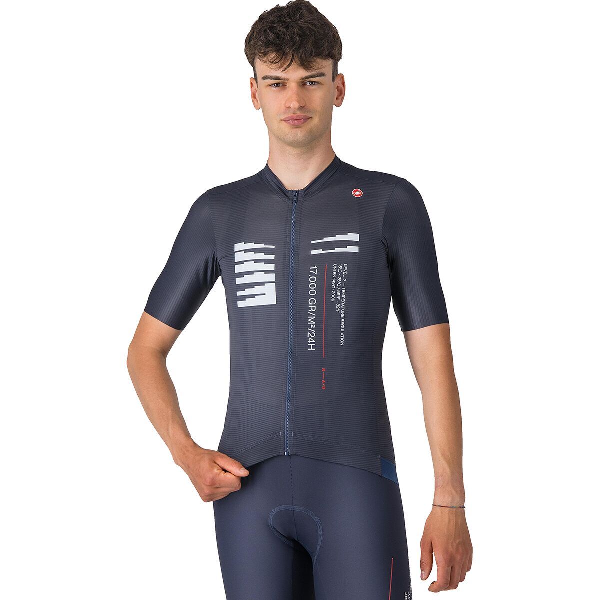 Image of Castelli Espresso R-A/D Short-Sleeve Jersey - Men's Twilight Blue, L