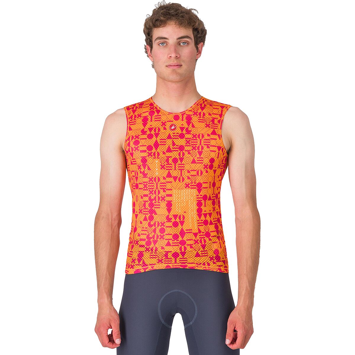 Image of Castelli Espresso R-A/D Sleeveless Baselayer - Men's Vivid Orange, S