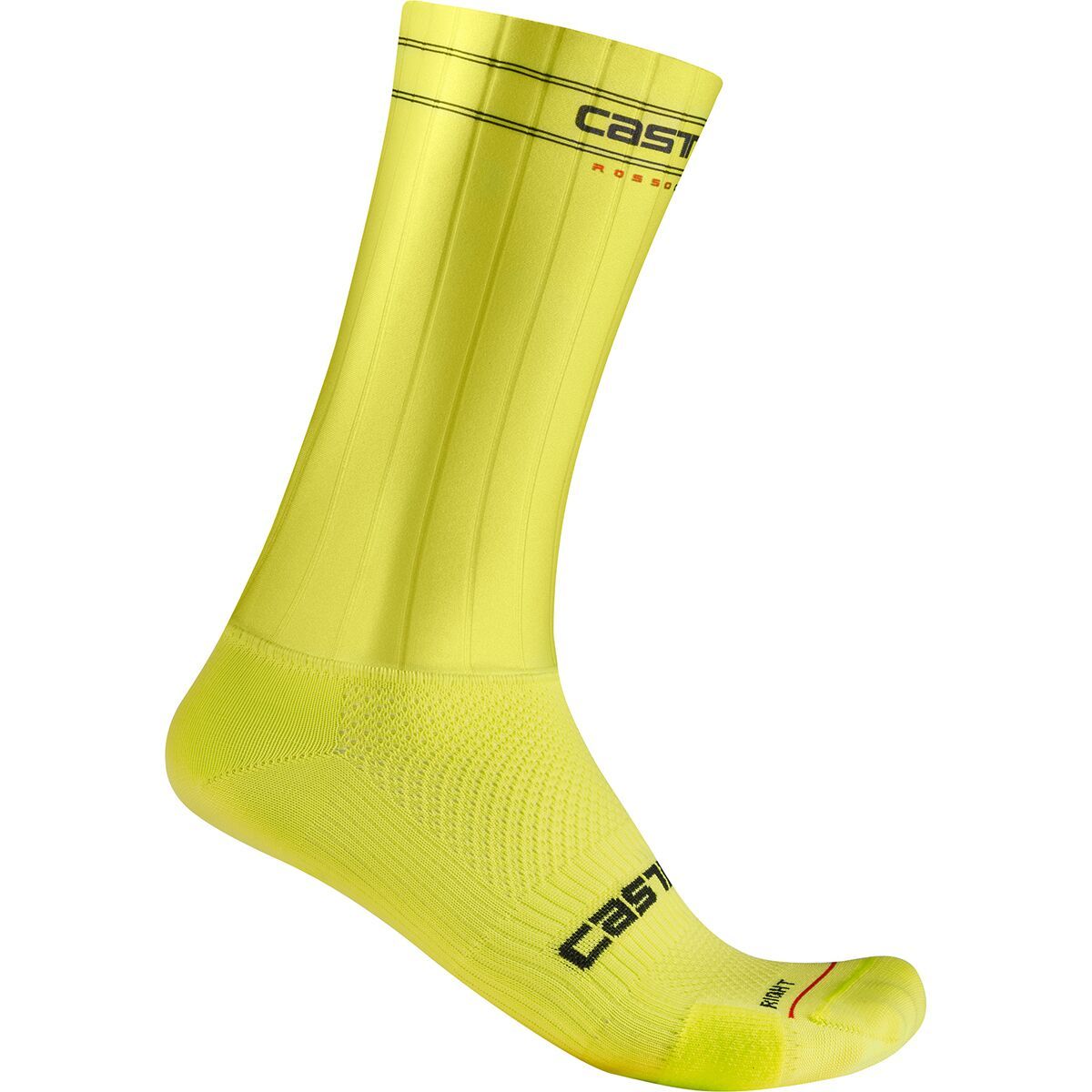 Image of Castelli Fast Feet 3 Sock Electric Lime, L/XL