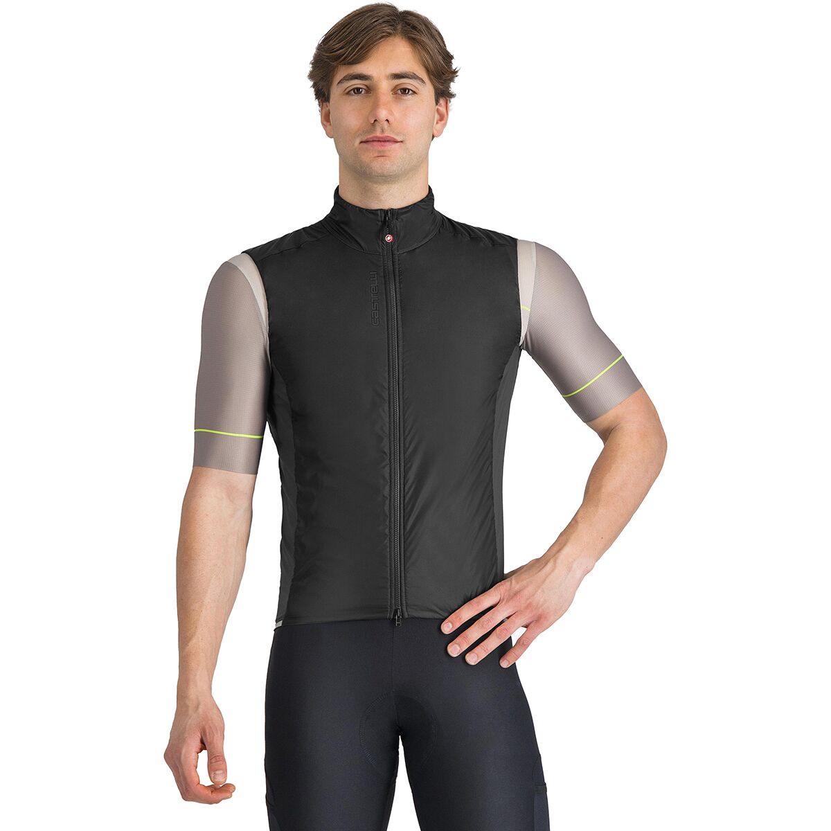 Image of Castelli Fly Direct Vest - Men's Light Black/Dark Gray, L