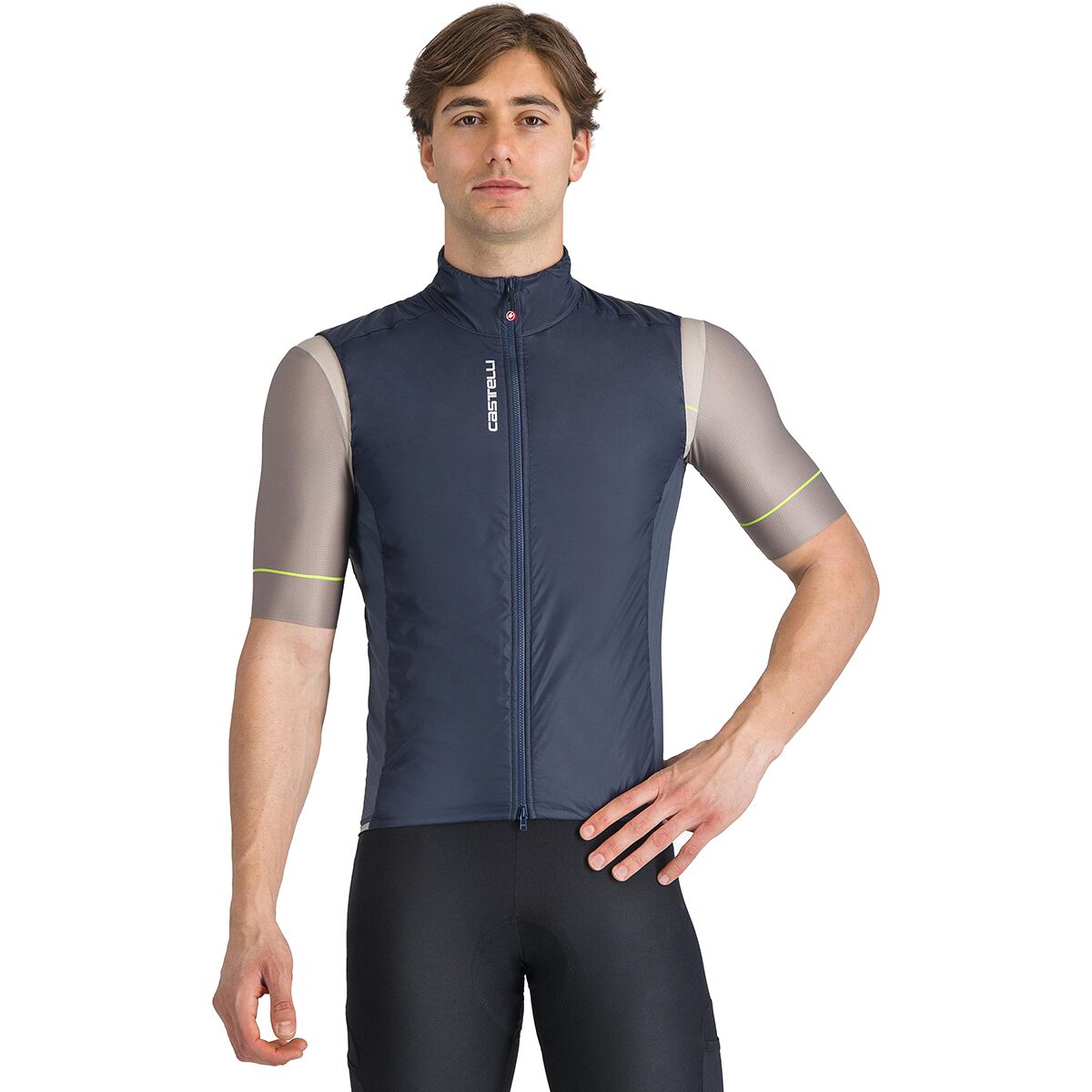 Image of Castelli Fly Direct Vest - Men's Twilight Blue/Silver Gray, XL